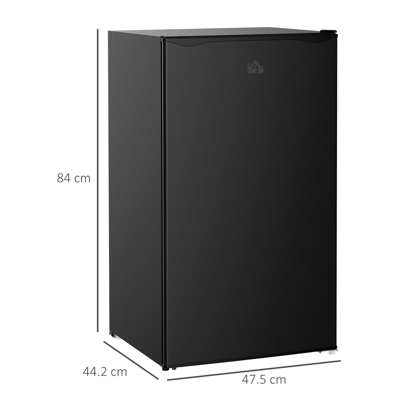 HOMCOM 91 Litre Freestanding Under Counter Fridge Freezer with Chiller Box, Reversible Door, Adjustable Thermostat, 47.5cm Wide,Black