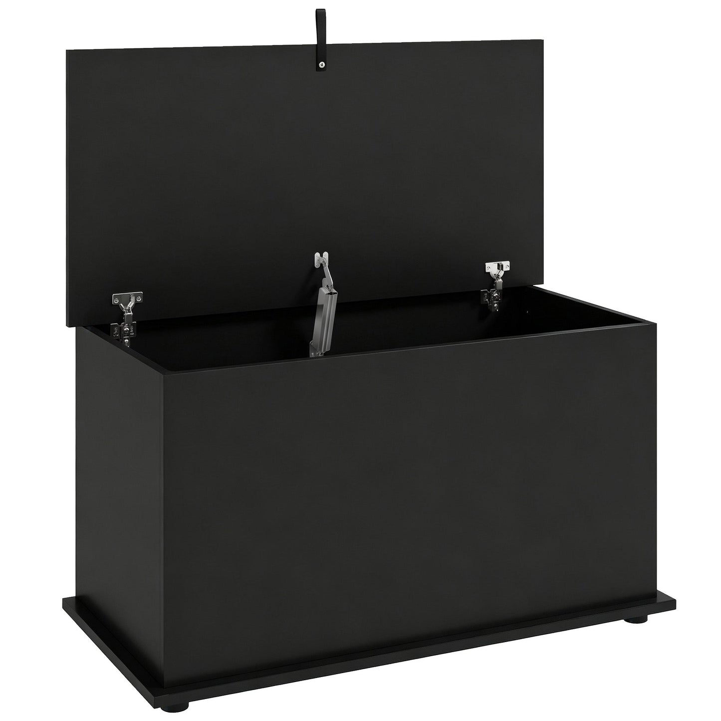 Storage Chest, Large 102L Blanket Box, Shoe Bench with Safety Hinged Lid, Storage Trunk, Bed End Bench for Bedroom, Hallway, Living room, Playroom, 80 x 40 x 45cm, Black
