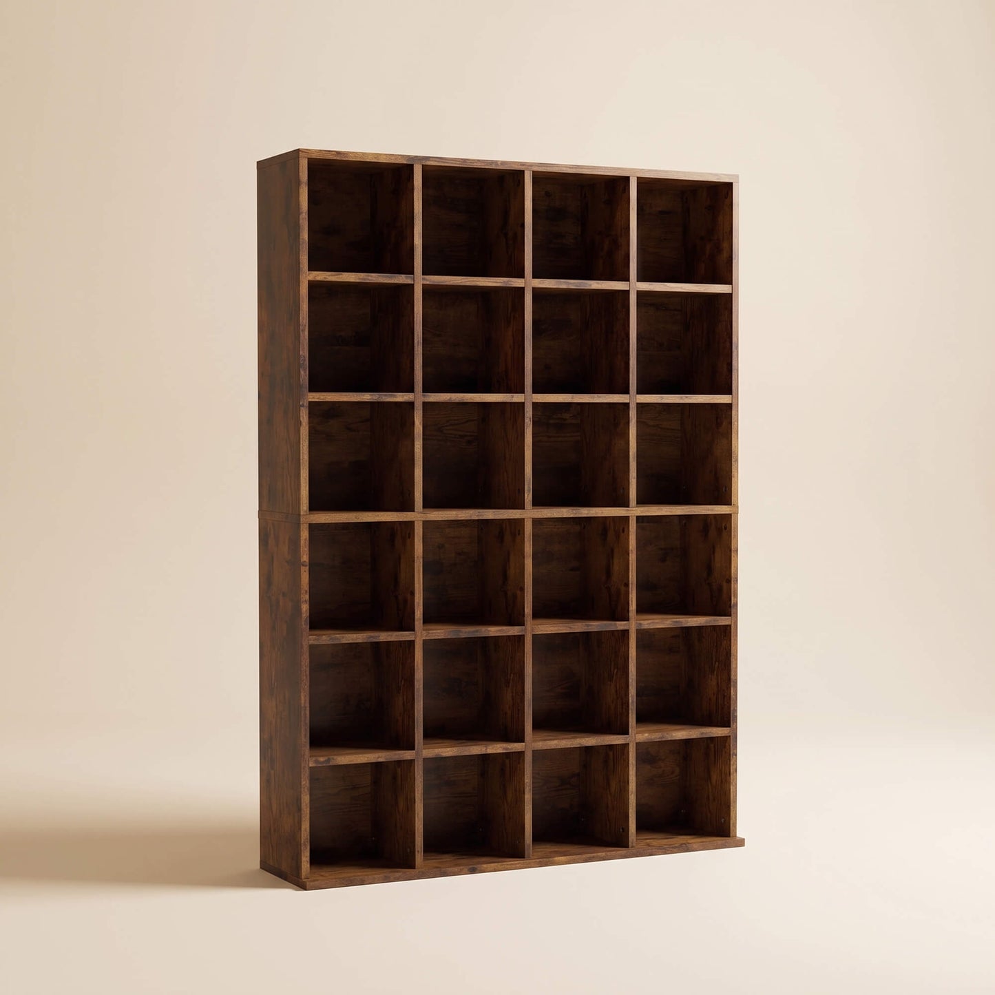 Adjustable Wall-Secure Media Storage Shelf – DVD/CD/Game Organizer, Rustic Brown