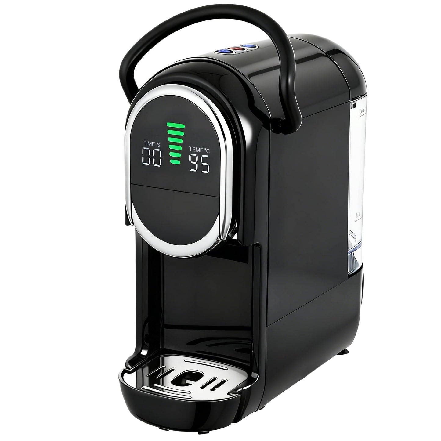 Pod Coffee Machine for Nespresso Original, Dolce Gusto Capsule and Ground Coffee, Small Semi Automatic Coffee Maker with 19 Bar Pump and 0.6L Water Tank for Home Office, Black