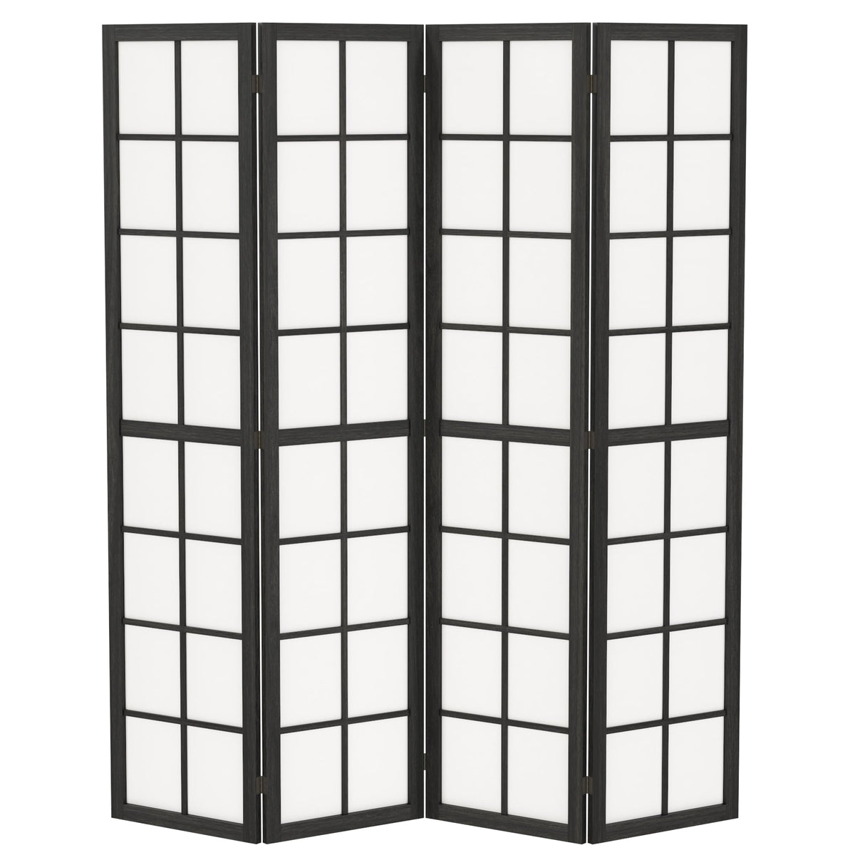 4 Panel Folding Room Divider, Freestanding Privacy Screen, Indoor Room Partition for Living Room, Bedroom and Office, 160 x 170cm