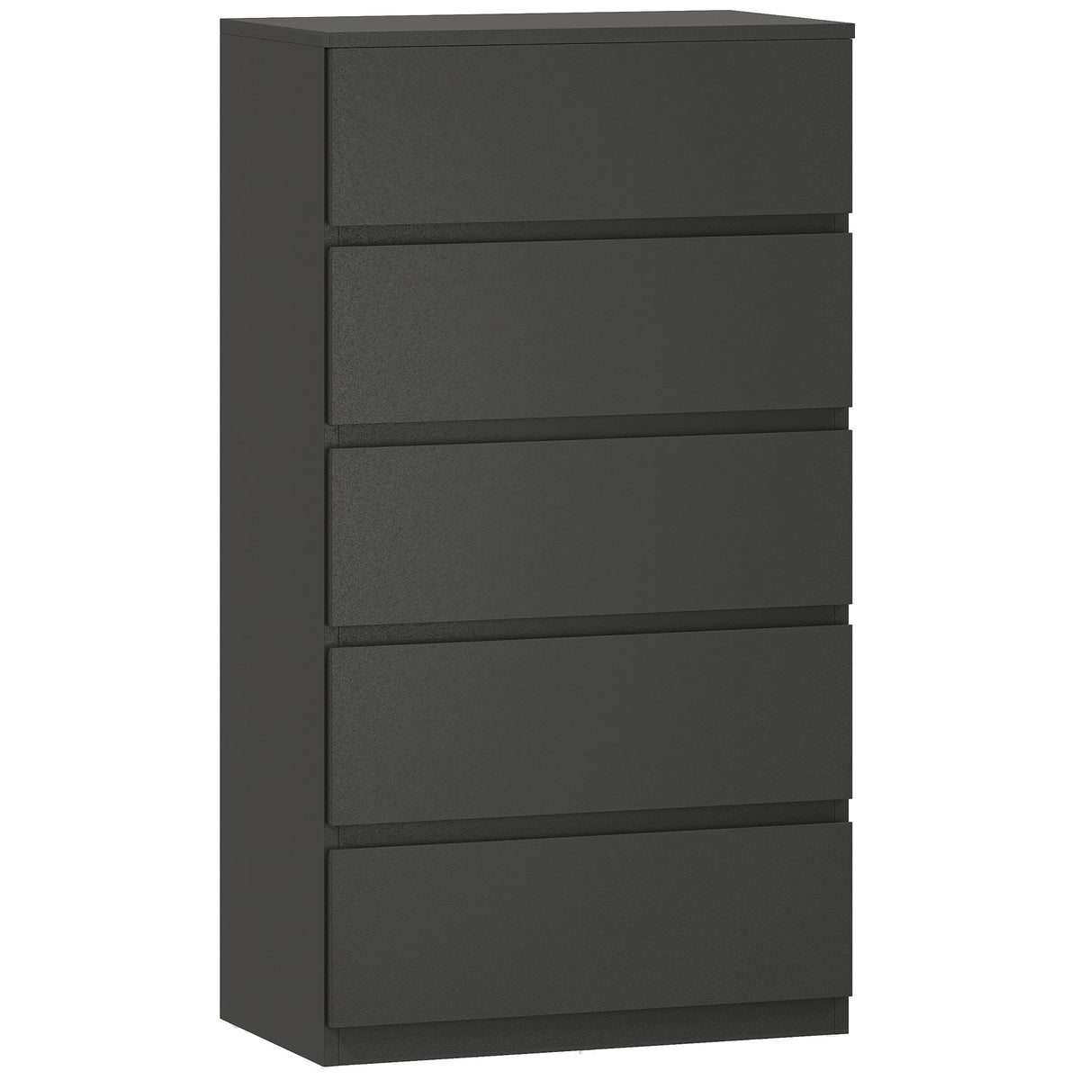 Chest of Drawers, 5 Drawers Storage Cabinet Floor Tower Cupboard for Bedroom Living Room, Black