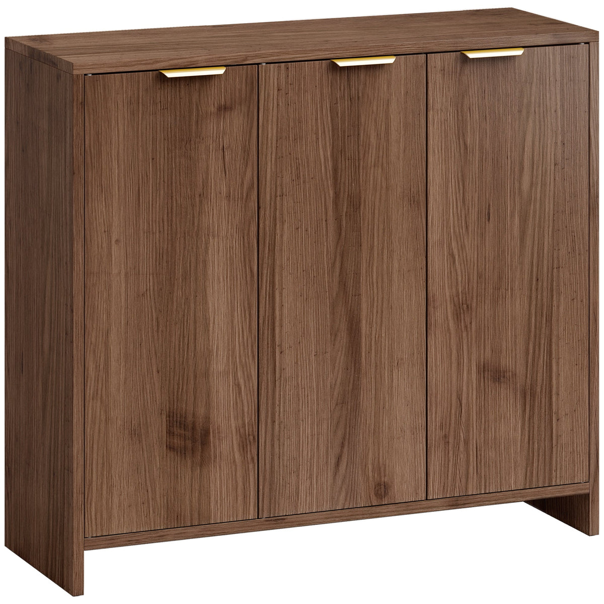 Sideboard Cabinet, Modern Storage Cabinet with 3 Doors and Adjustable Shelves, Freestanding Kitchen Cupboard for Living Room, Dining Room, 100 x 35 x 90 cm, Brown