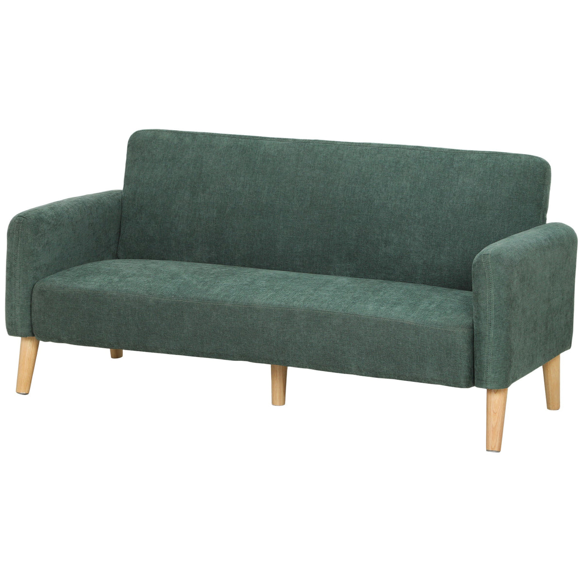 2 Seater Sofa, 160cm Velvet Small Couch with 20cm Thick Padding, Wide and Deep Seat, Plush Backrest, Loveseat Sofa Settee for Small Space, Living Room, Bedroom, Home Office, Dark Green