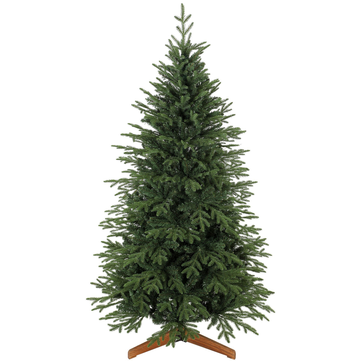 6ft Artificial Christmas Tree, Full Hinged Xmas Tree with 2081 PE & PVC Tips, Solid Pine Wood Stand for Home Office Holiday Decoration, Green