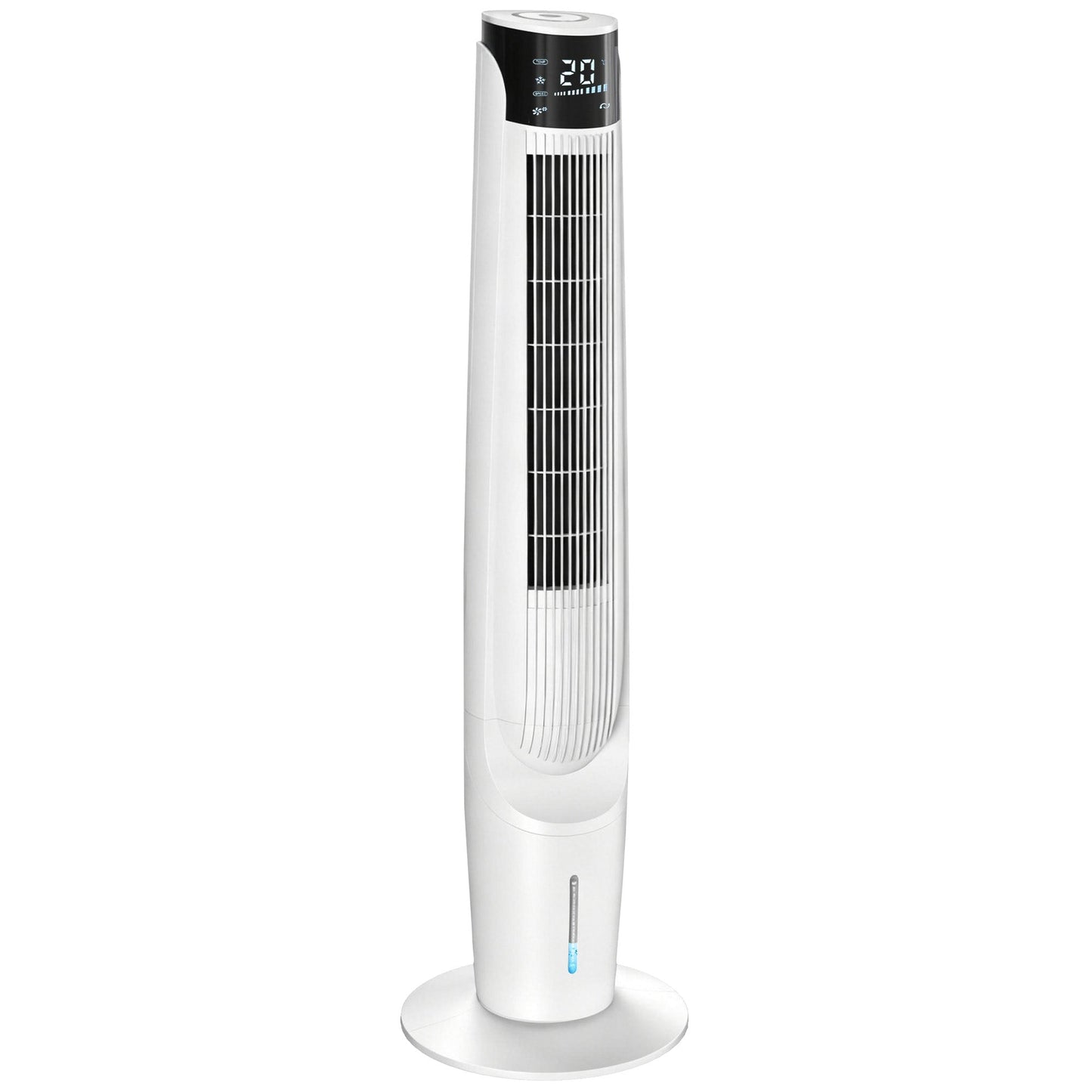 Air Cooler, Oscillating Ice Cooling Fan with 3 Speeds, 4 Modes, 12 Hour Timer, LED Display and Remote Control for Bedroom, Office, Living Room, White
