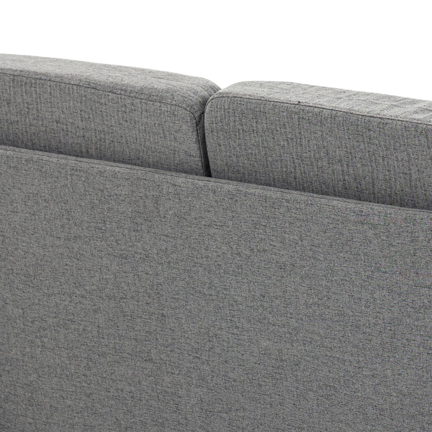 HOMCOM 2 Seater Sofa, Compact Loveseat, Fabric Couch with Wood Legs and Armrest, for Living Room and Home Office Grey