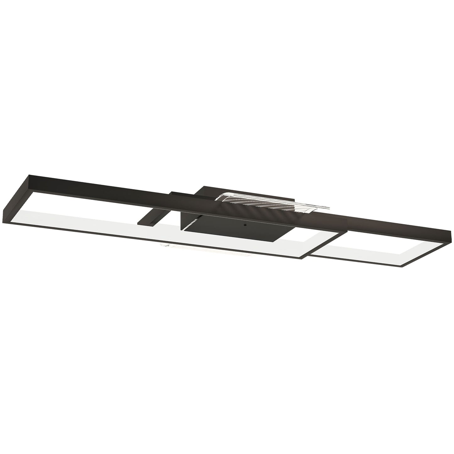 LED Ceiling Light, Modern Dimmable Ceiling Light with Wall Switch & Remote Control, Flush Mount Ceiling Lamp with 3000-6000K Colour Temperatures for Living Room, Bedroom, Black