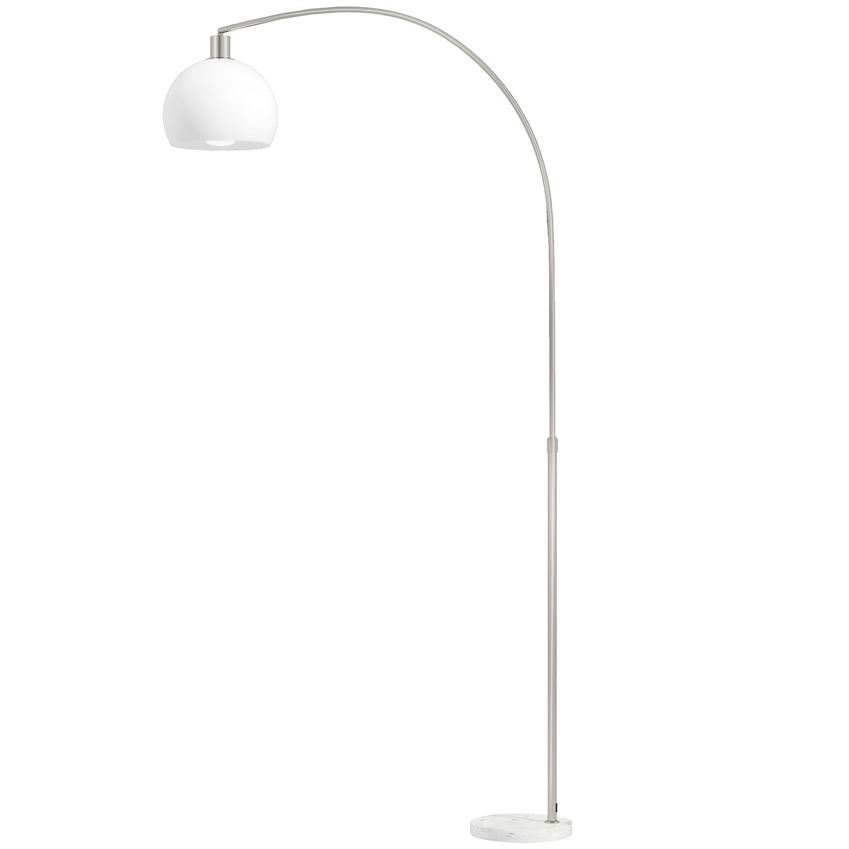 Floor Lamp for Living Room, Modern Standing Lamp with Shade & Foot Switch, Minimalist Tall Pole Lampshade for Bedroom, Office, White