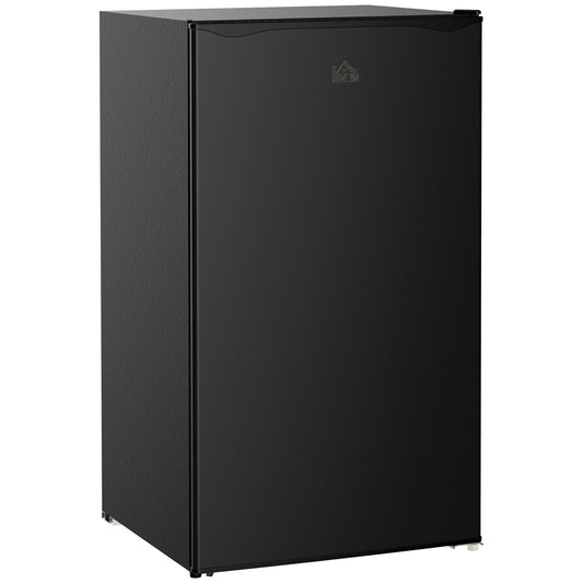 HOMCOM 91 Litre Freestanding Under Counter Fridge Freezer with Chiller Box, Reversible Door, Adjustable Thermostat, 47.5cm Wide,Black