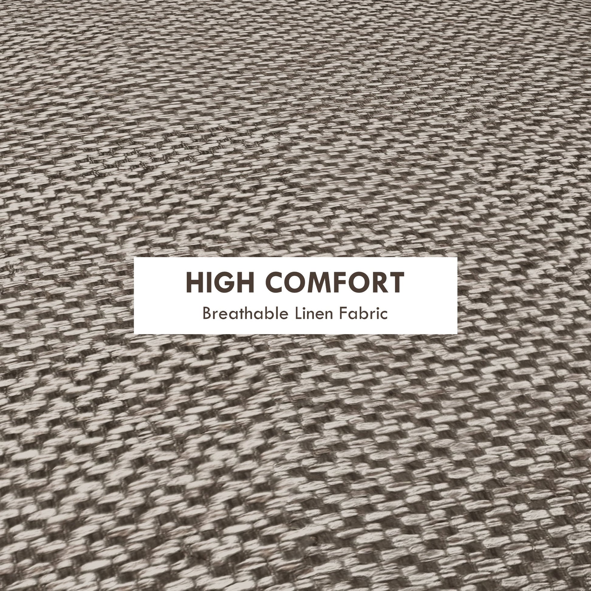 HOMCOM Round Storage Stool, Linen Fabric Upholstered Foot Stool with Removable Top, Padded Seat, Hidden Space and Wooden Legs for Living Room, Light Grey