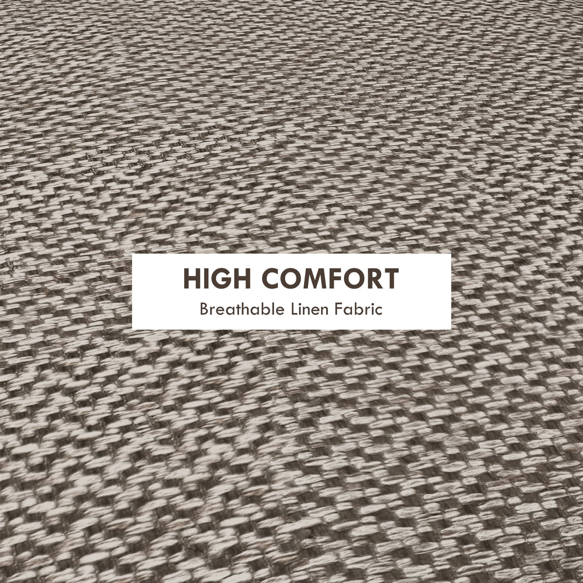 HOMCOM Round Storage Stool, Linen Fabric Upholstered Foot Stool with Removable Top, Padded Seat, Hidden Space and Wooden Legs for Living Room, Light Grey