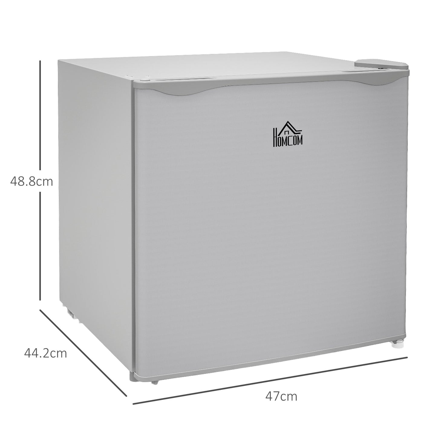 HOMCOM Tabletop Mini Freezer with 35 Litre Capacity, Small Freezer with Reversible Door, Adjustable Temperature and Removable Wire Shelf for Bedrooms, Home Office, Grey