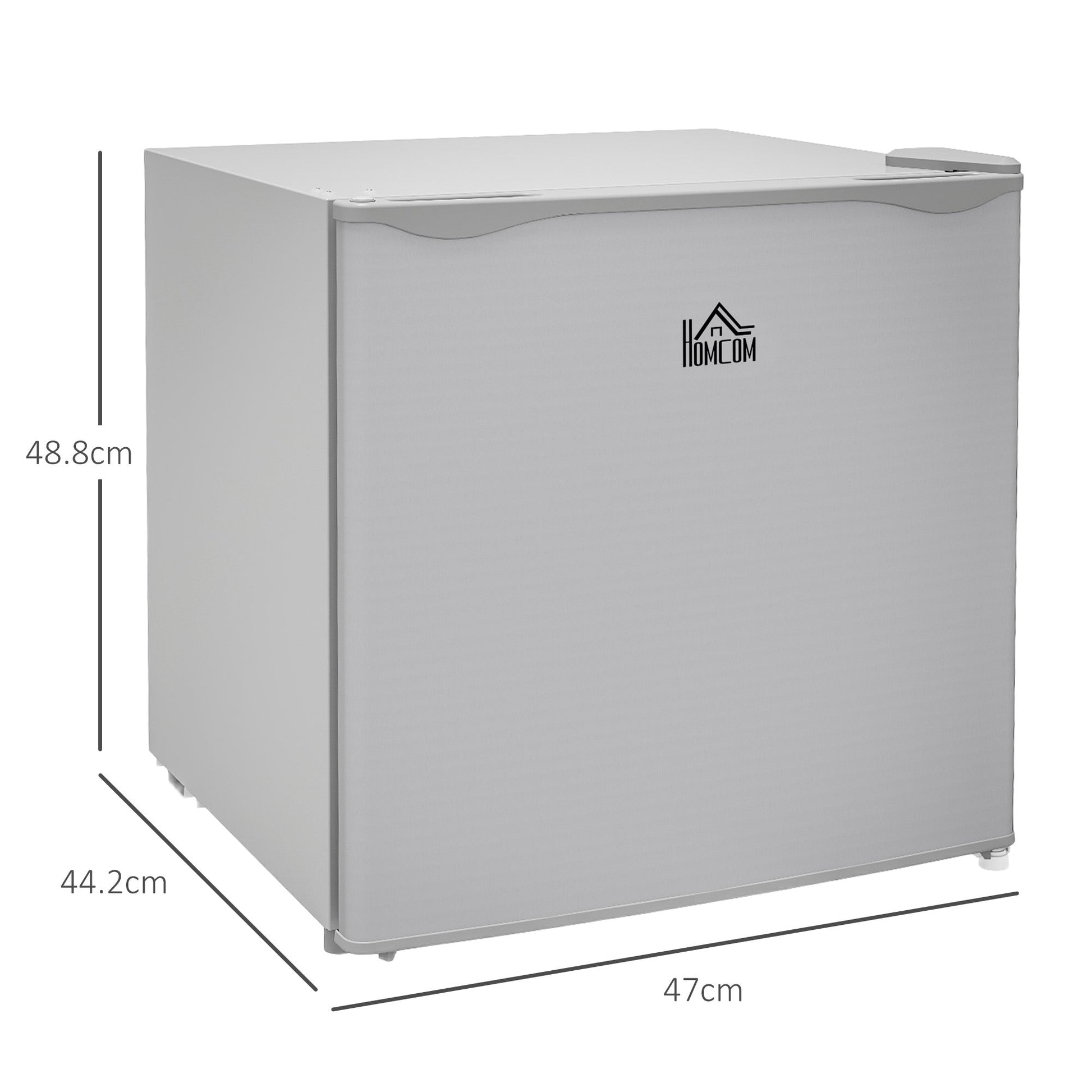 HOMCOM Tabletop Mini Freezer with 35 Litre Capacity, Small Freezer with Reversible Door, Adjustable Temperature and Removable Wire Shelf for Bedrooms, Home Office, Grey