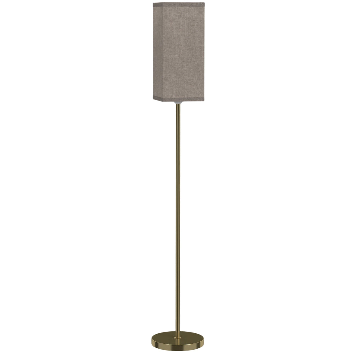 Floor Lamp, Modern Standing Lamp with Linen Shade and Foot Switch, Tall Lamps for Living Room and Bedroom, Bulb not Included, Gold Tone