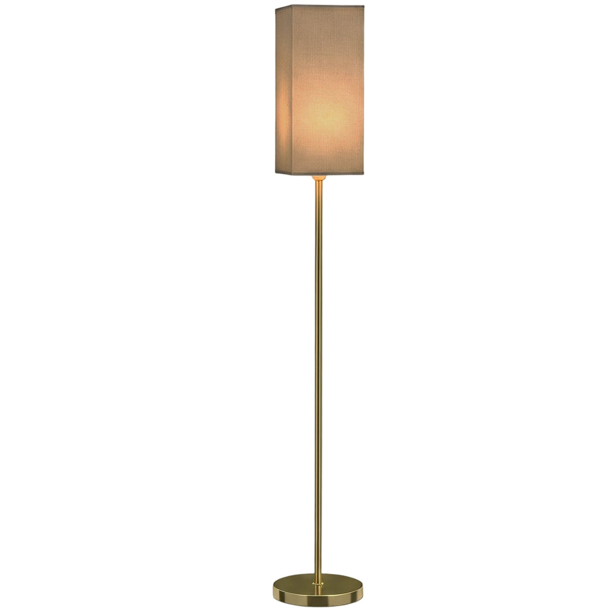 Floor Lamp, Modern Standing Lamp with Linen Shade and Foot Switch, Tall Lamps for Living Room and Bedroom, Bulb not Included, Gold Tone