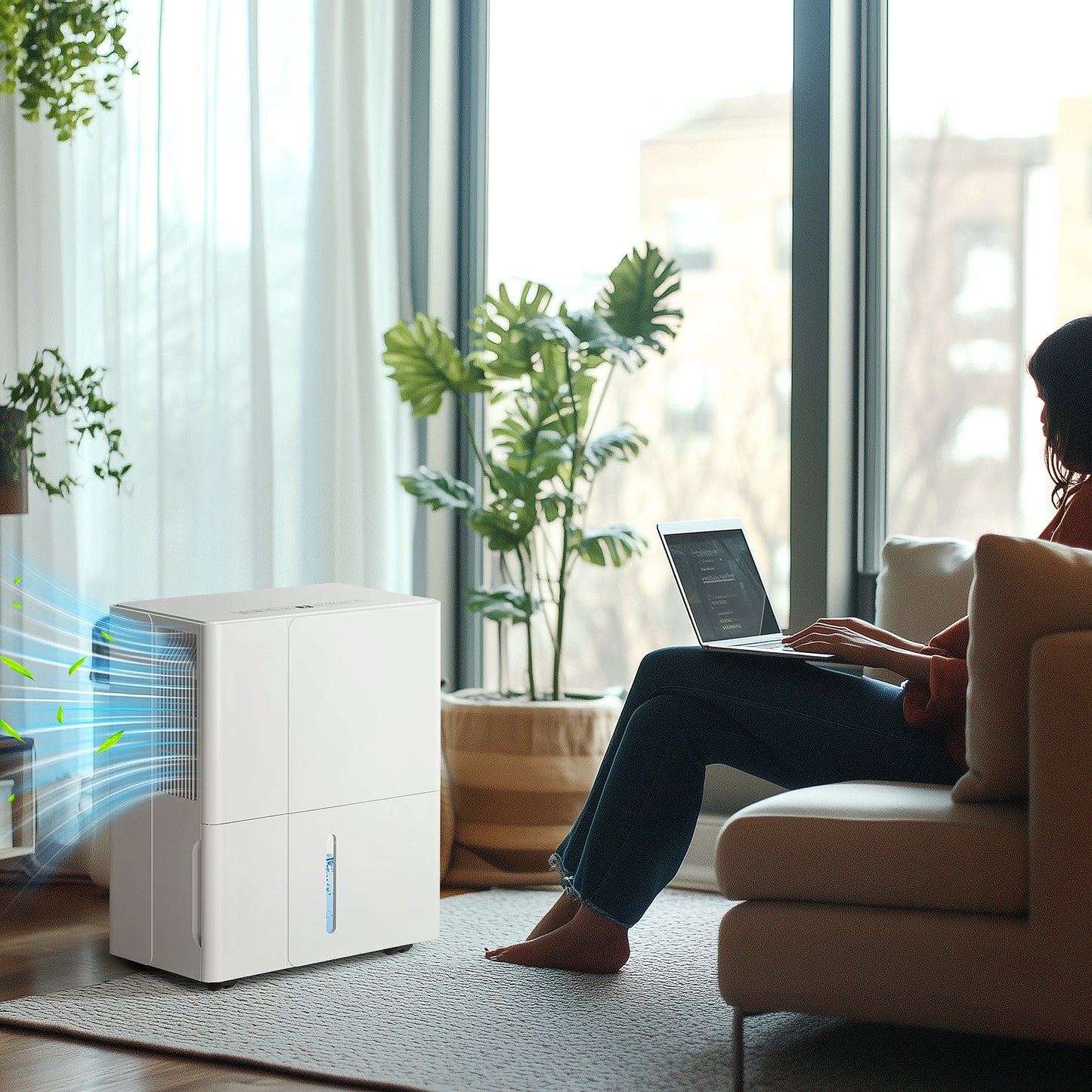 HOMCOM 30L/Day Dehumidifier with Activated Carbon Air Filter, Continuous Drainage, 4.7L Water Tank, 24H Timer, Dehumidifier for Home Damp, Bedroom, Condensation, Mould, Laundry Drying