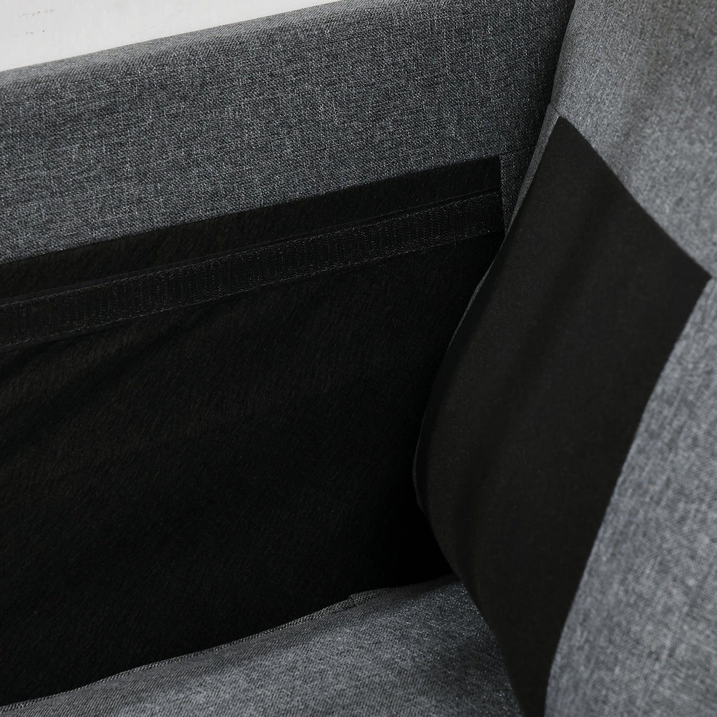 HOMCOM 2 Seater Sofa, Fabric Sofa Couch with Nailhead Trim Rolled Arm and Slatted Wood Frame, Upholstered Loveseat Sofa Settee for Living Room, Bedroom, Home Office, Charcoal Grey