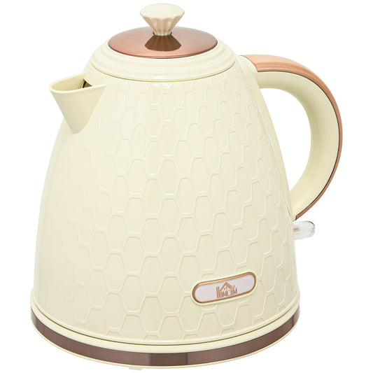 Electric Kettle, 1.7L, Fast Boil, 3000W Cordless Water Kettle with Removable Washable Anti-scale Filter, Auto Shut-off, 360° Swivel, Beige