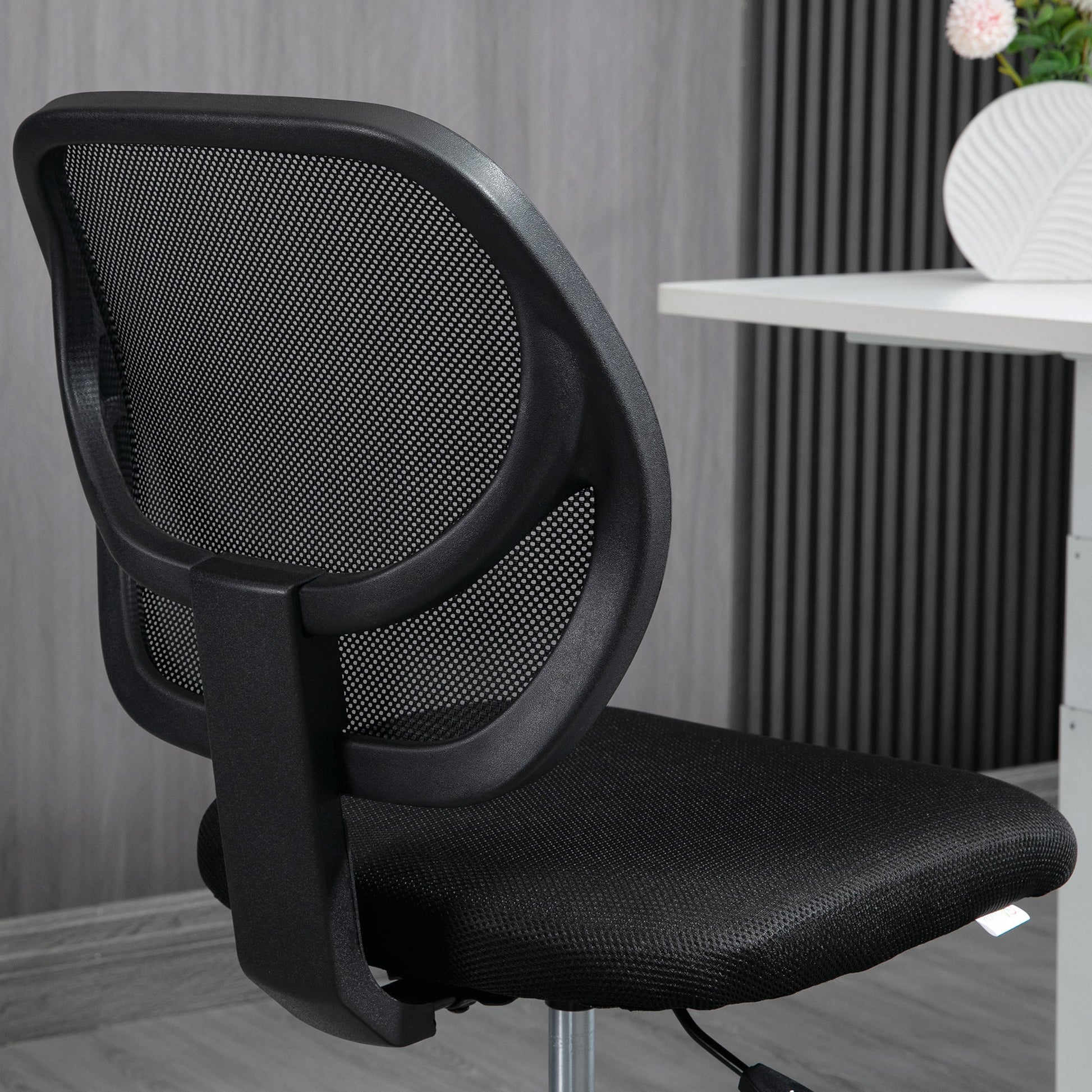 Vinsetto Drafting Chair, Standing Desk Chair, Painting Chair with Adjustable Height, Footrest Ring, Black