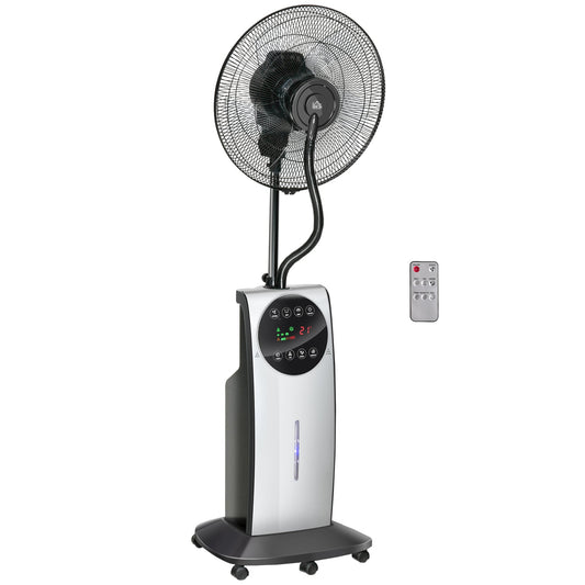 Pedestal Fan with Water Mist Spray, Spray Misting Fan with 70° Oscillation, Tilt Head, 3 Speeds, 3 Modes, Adjustable Mist, 3.1L Water Tank, Timer for Home, 135 cm