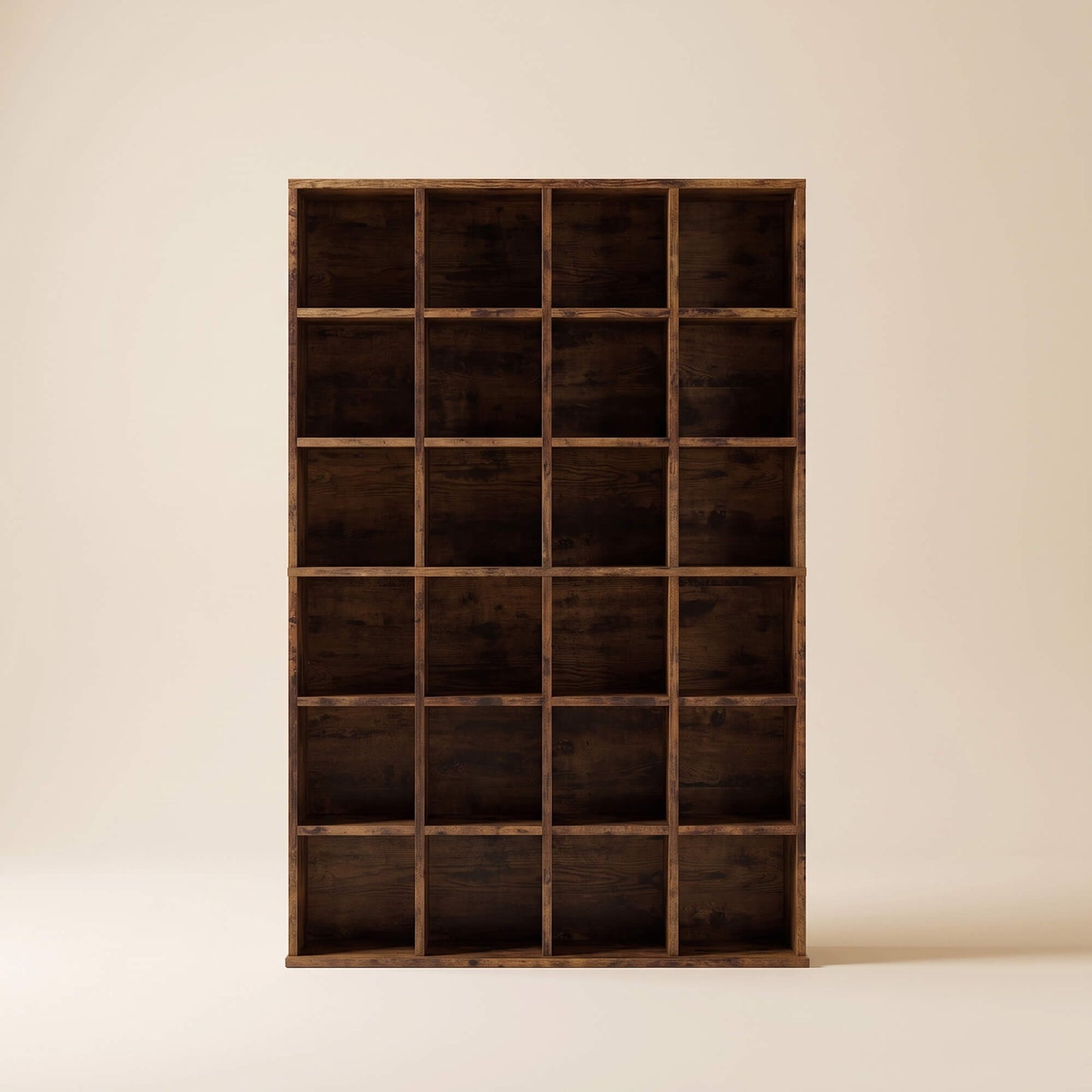 Adjustable Wall-Secure Media Storage Shelf – DVD/CD/Game Organizer, Rustic Brown