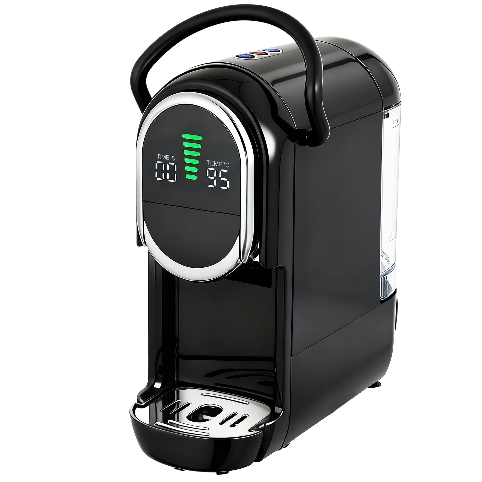 Pod Coffee Machine for Nespresso Original, Dolce Gusto Capsule and Ground Coffee, Small Semi Automatic Coffee Maker with 19 Bar Pump and 0.6L Water Tank for Home Office, Black
