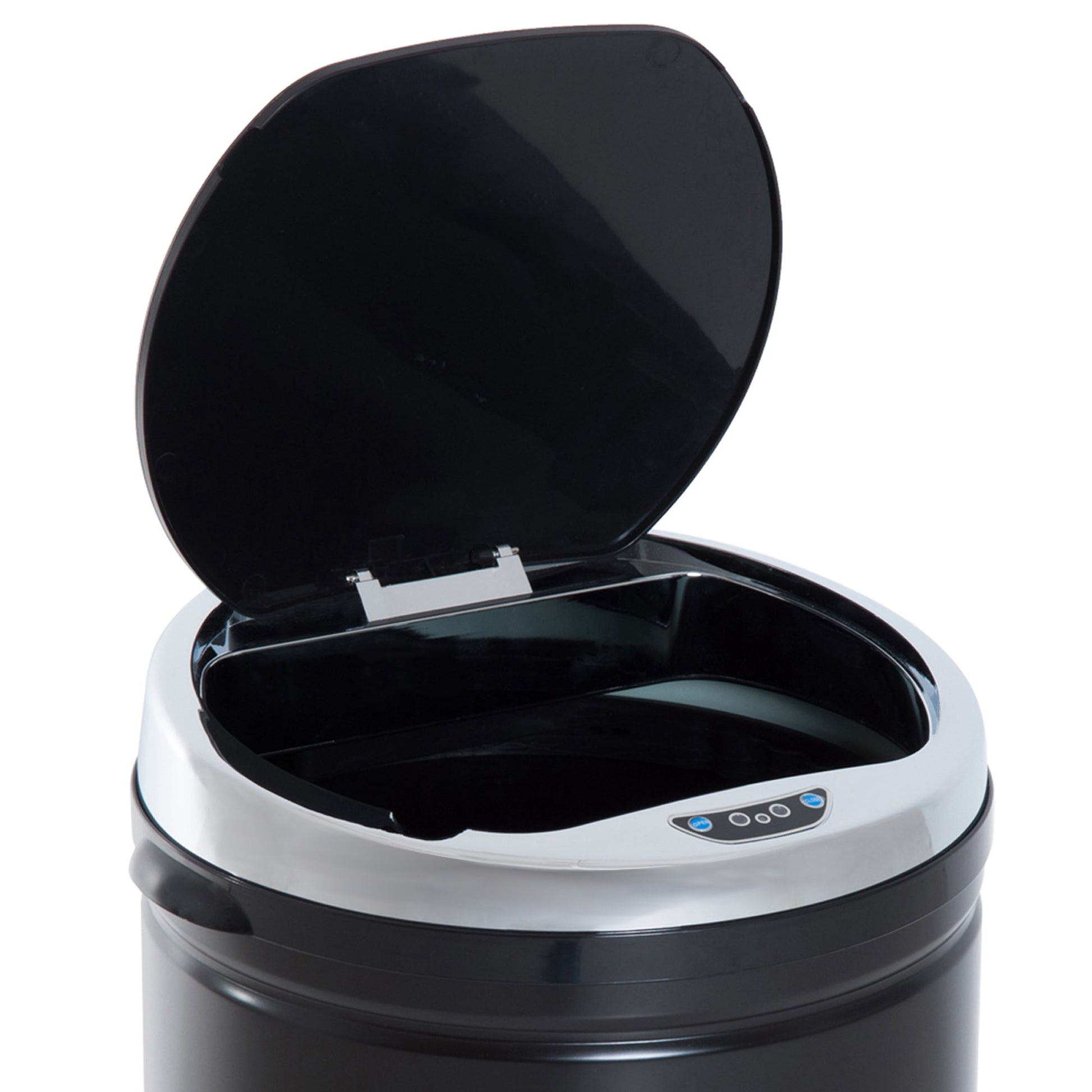 50L Sensor Bin with Quiet Soft-Close Lid, Automatic Touchless Motion Sensor Rubbish Bin with Fingerprint Resistant, Stainless Steel for Hygienic Kitchen, Home Office Use, Black