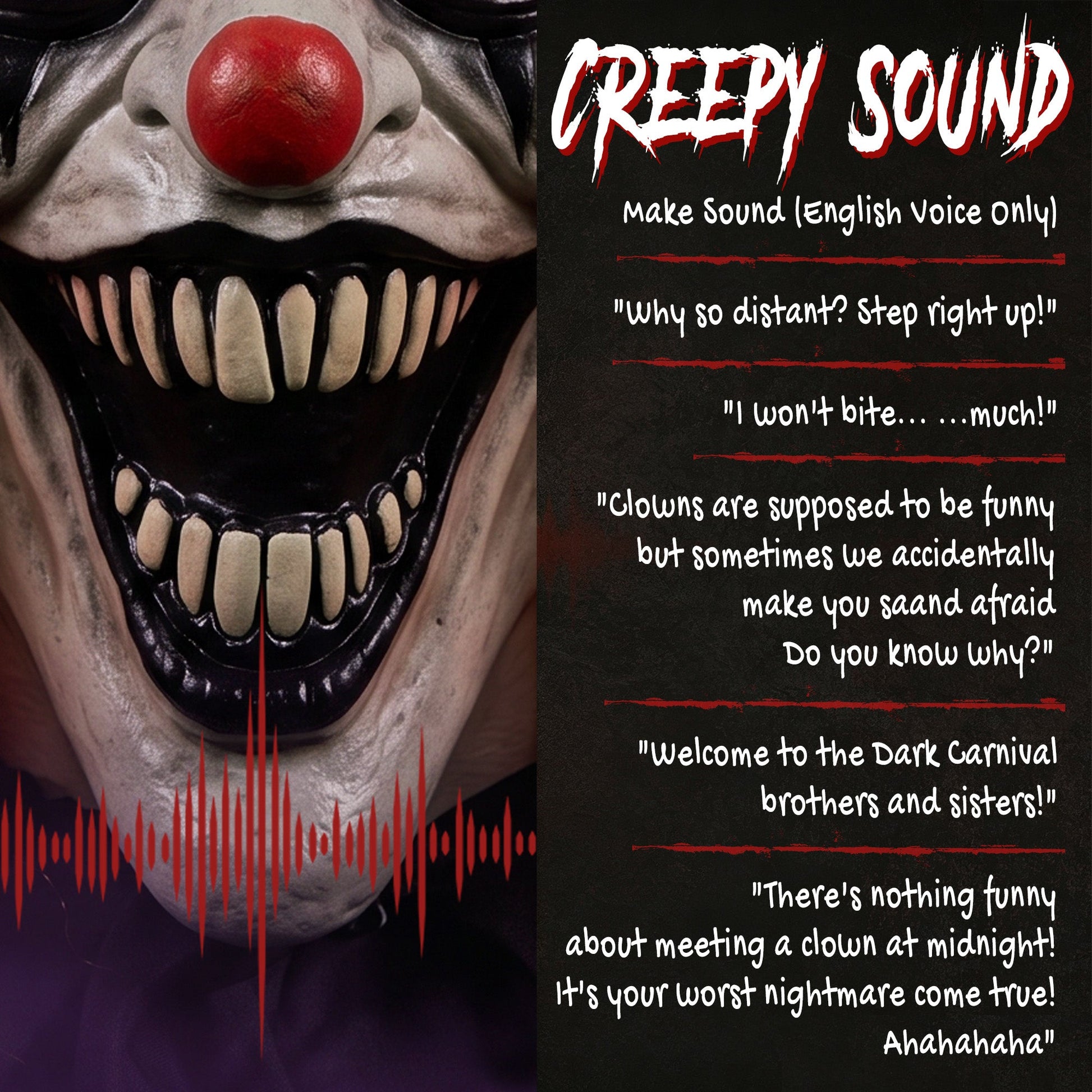 85cm Animated Halloween Face Changing Clown Animatronic, Half Body Standing Joker with Cackling Laughs and Sound, Glowing Eyes, Sound/Touch Activated, Holiday Decor for Indoor, Covered Outdoor