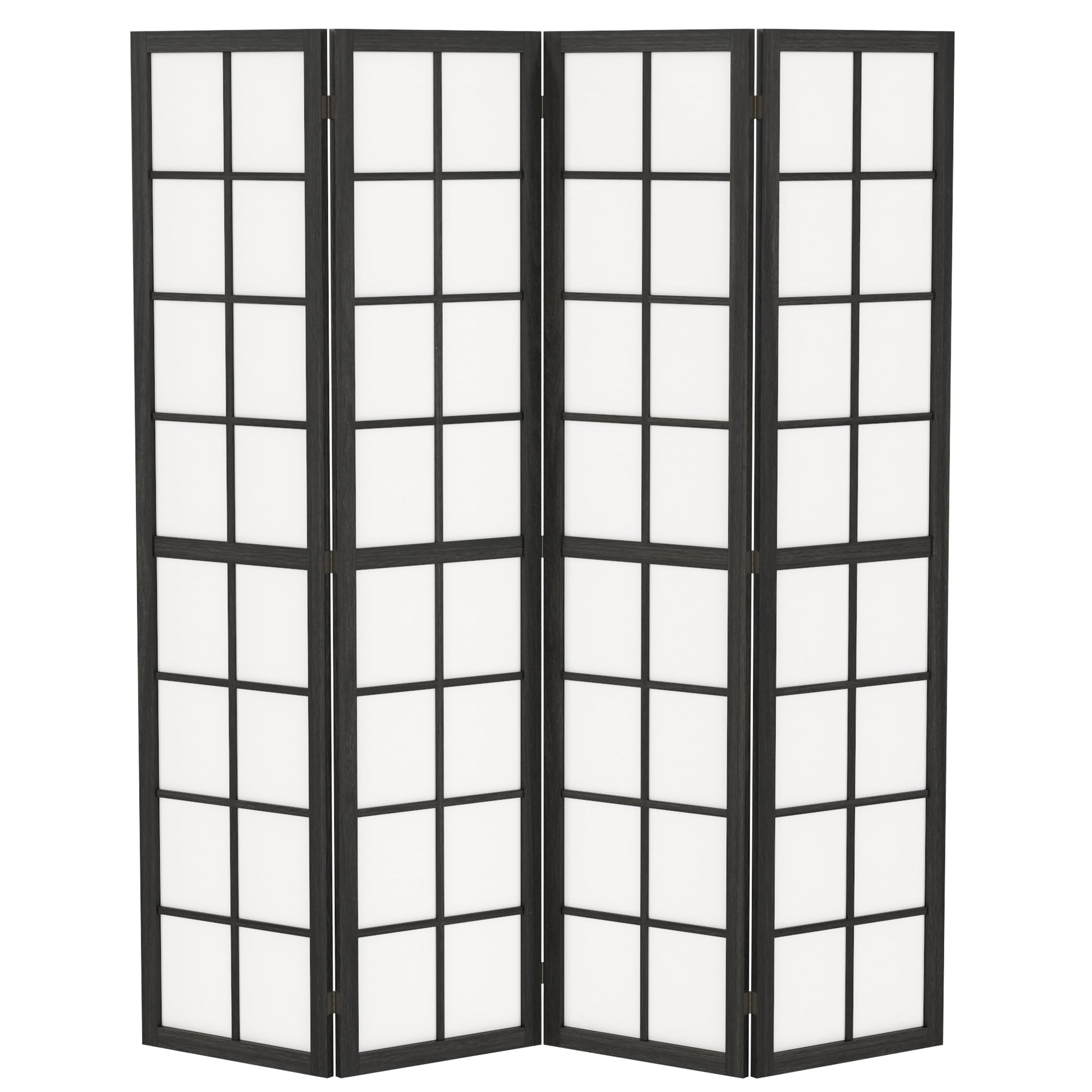 4 Panel Folding Room Divider, Freestanding Privacy Screen, Indoor Room Partition for Living Room, Bedroom and Office, 160 x 170cm