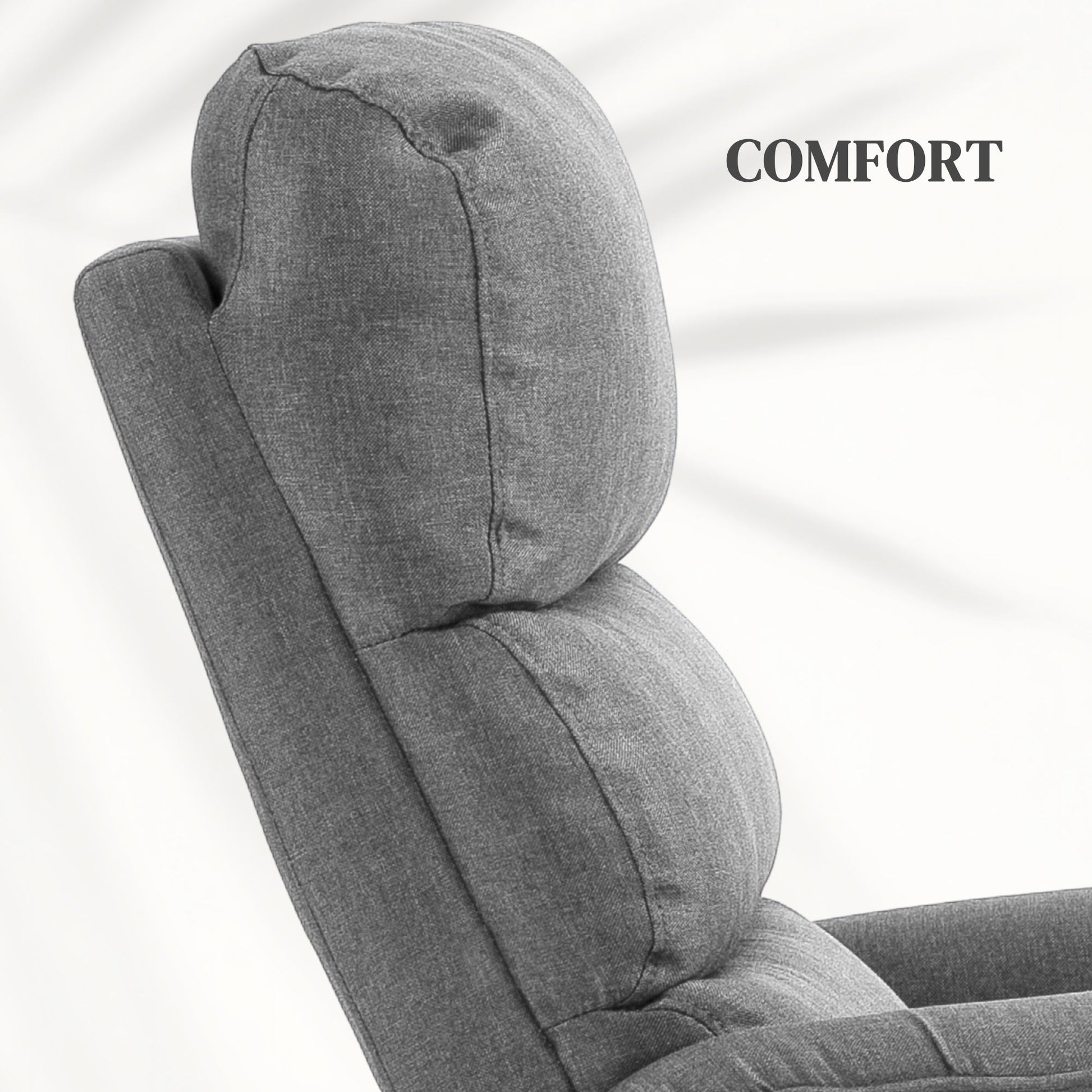 HOMCOM Power Lift Recliner Armchair, Electric Lift Chair for Elderly, Fabric Riser and Reclining Chair with Remote Control, Side Pockets, Extended Footrest, for Living Room, Grey