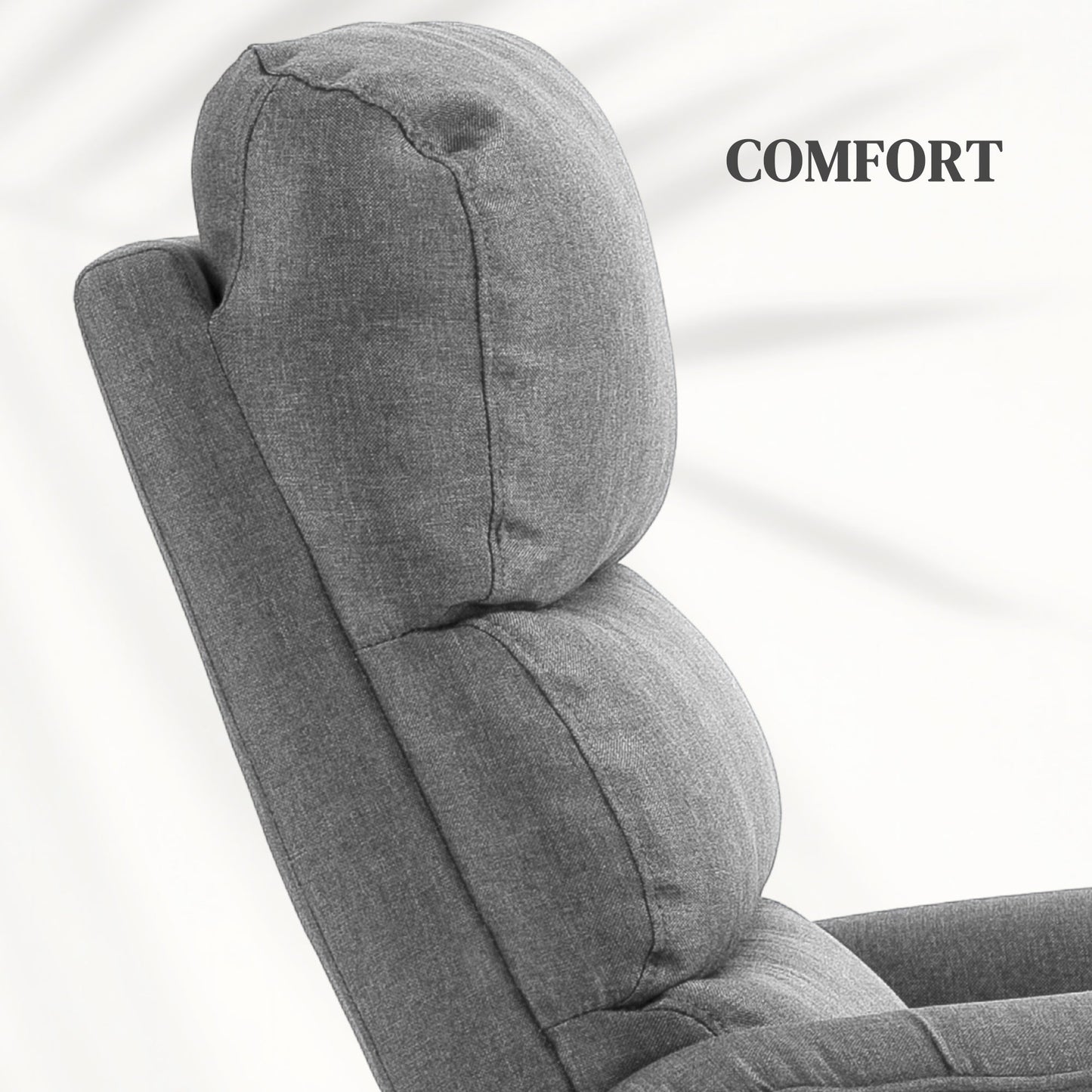 HOMCOM Power Lift Recliner Armchair, Electric Lift Chair for Elderly, Fabric Riser and Reclining Chair with Remote Control, Side Pockets, Extended Footrest, for Living Room, Grey