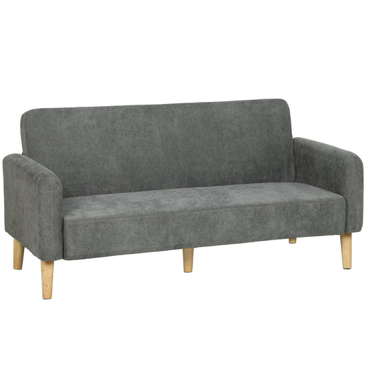 2 Seater Sofa, 160cm Velvet Small Couch with 20cm Thick Padding, Wide and Deep Seat, Plush Backrest, Loveseat Sofa Settee for Small Space, Living Room, Bedroom, Home Office, Grey