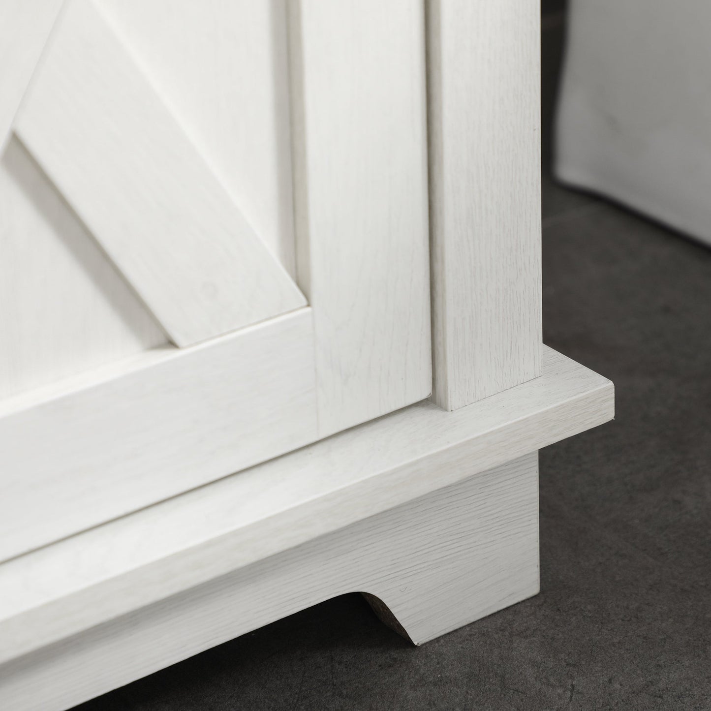 kleankin Bathroom Sink Cabinet, Under Sink Storage Cabinet with Double Doors and Shelves, White