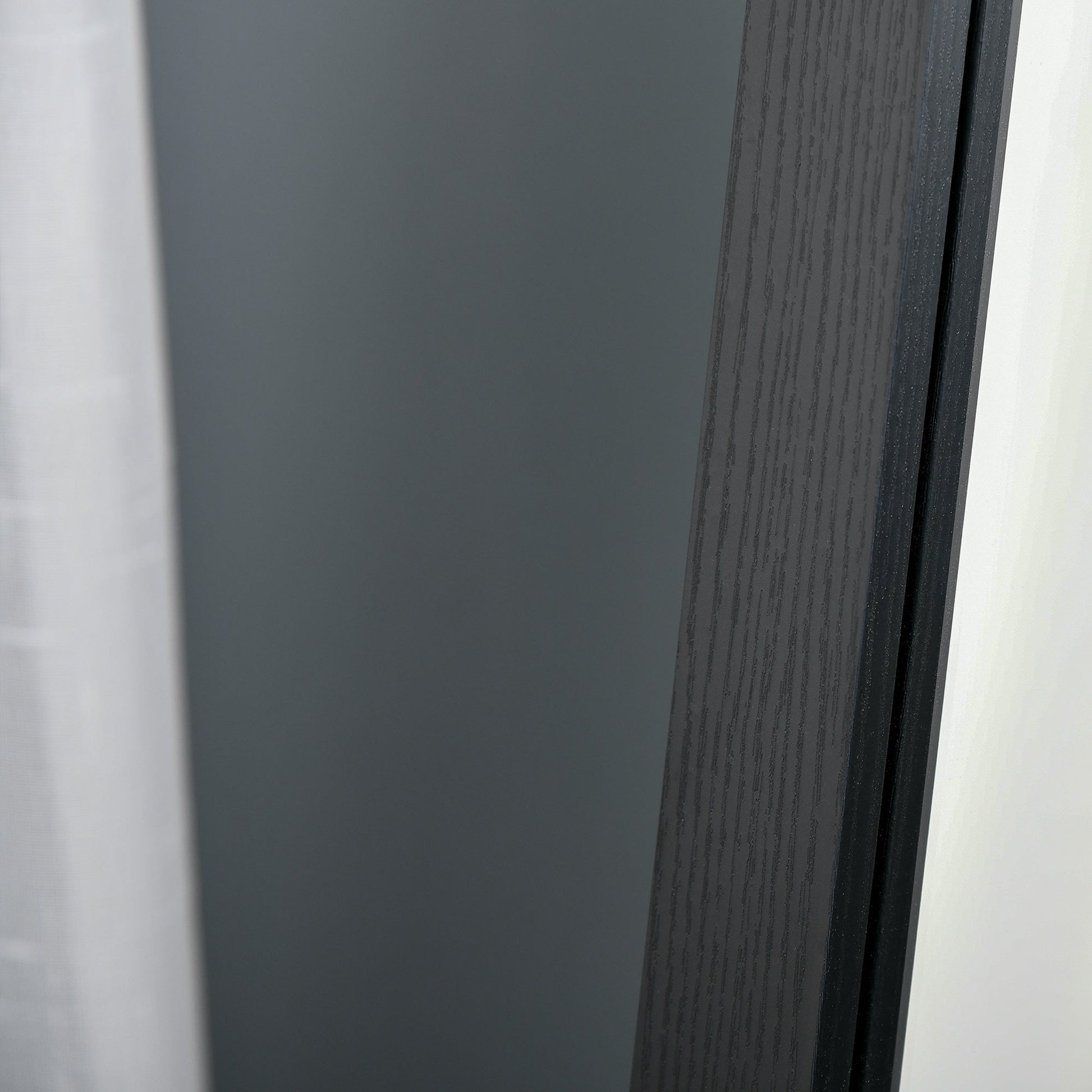 HOMCOM Full Length Mirror, Floor Standing or Wall-Mounted Long Mirror, Rectangular Full Body Mirror for Bedroom, Living Room, Black