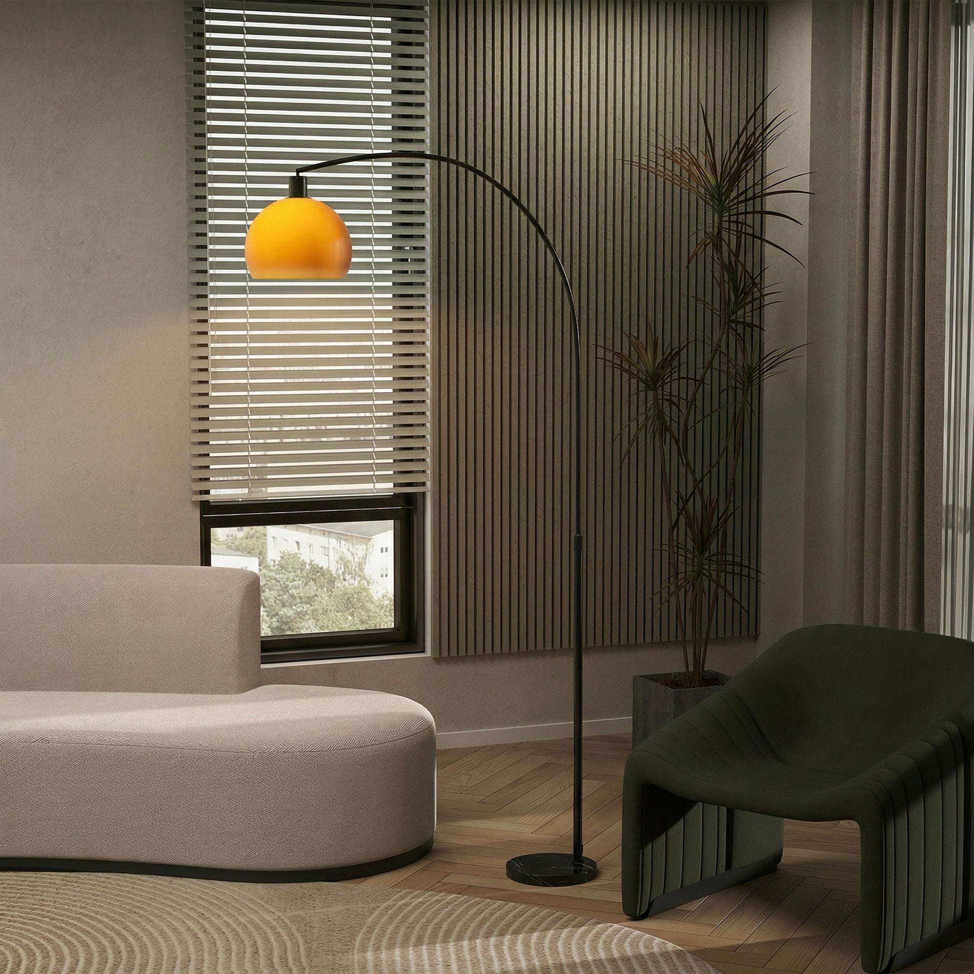 Floor Lamp for Living Room, Modern Standing Lamp with Shade & Foot Switch, Minimalist Tall Pole Lampshade for Bedroom, Office, Black