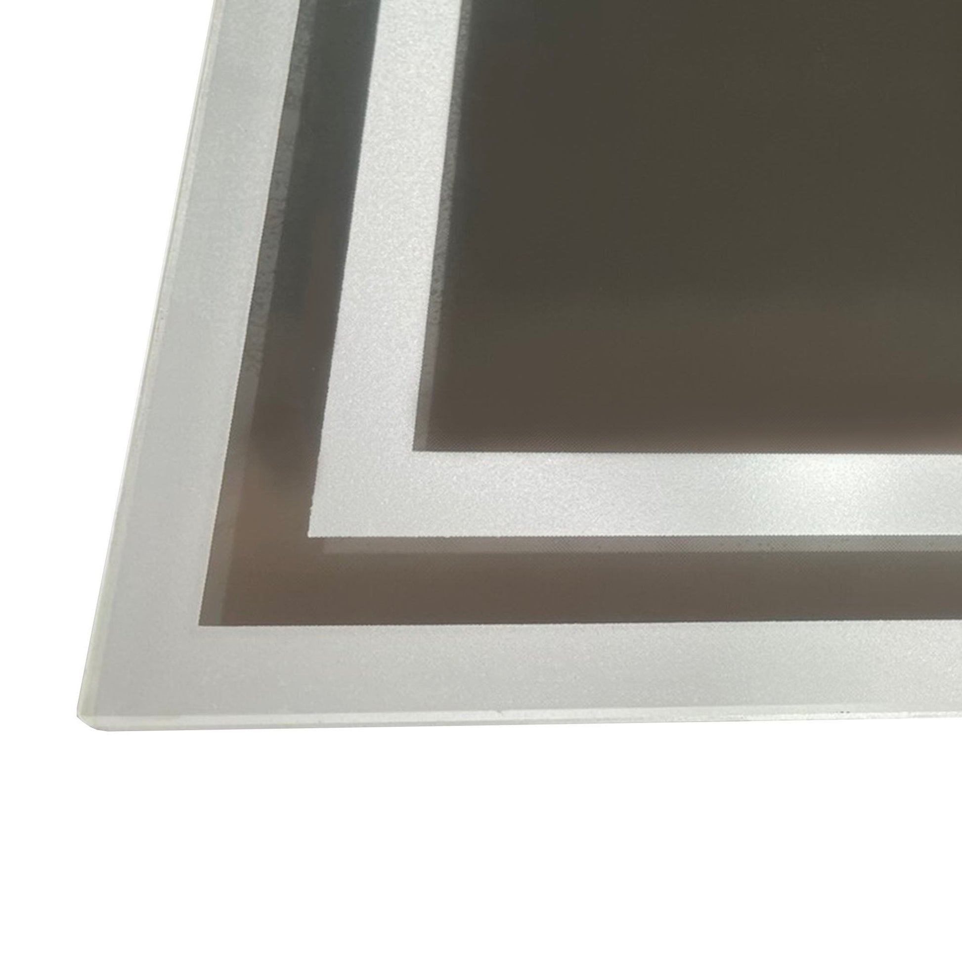 kleankin Bathroom Mirror with LED Lights, Dimmable Makeup Mirror with 3 Temperature Colours, Defogging Film, Memory Function and Aluminium Frame, Hardwired, Horizontal and Vertical, 60 x 50 cm