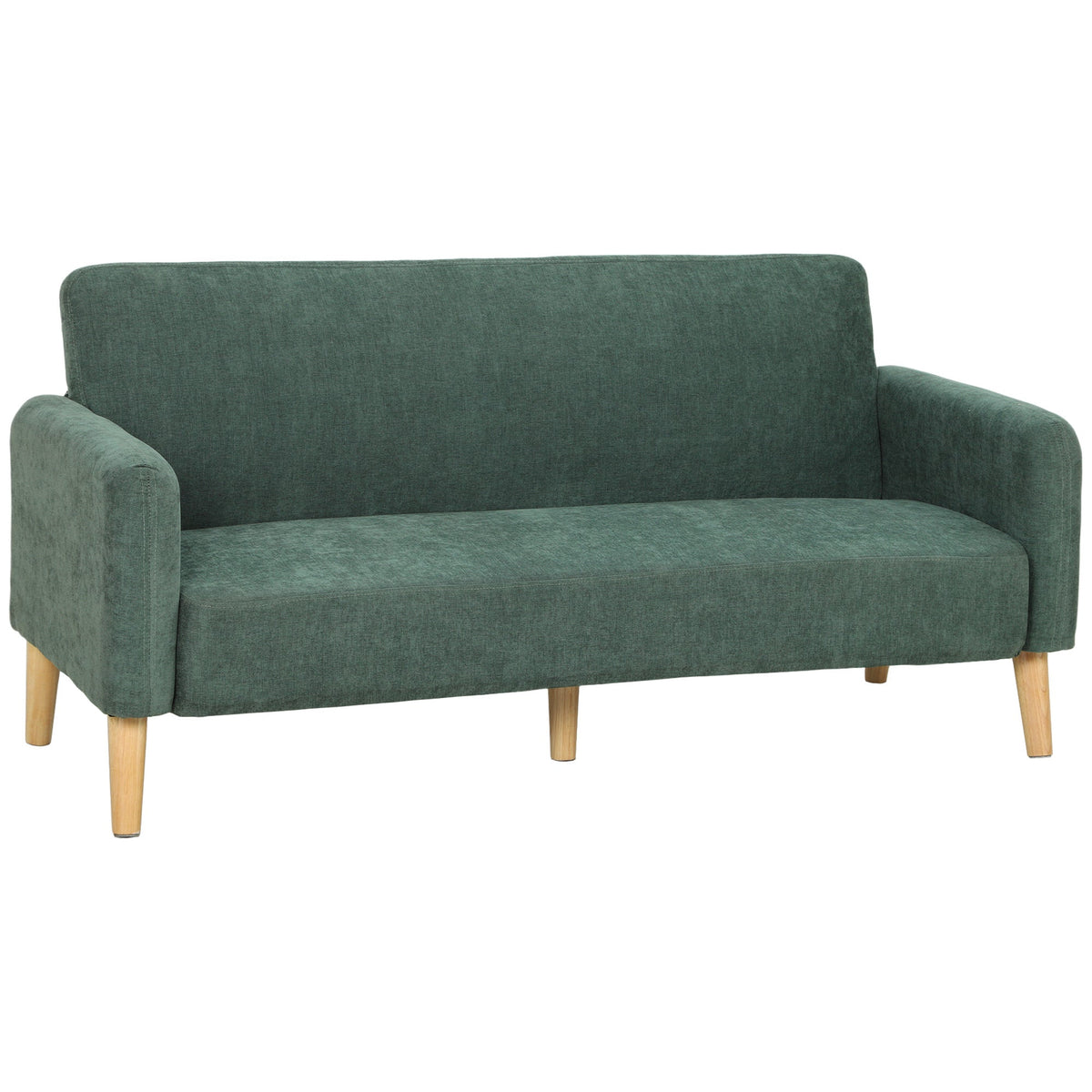 2 Seater Sofa, 160cm Velvet Small Couch with 20cm Thick Padding, Wide and Deep Seat, Plush Backrest, Loveseat Sofa Settee for Small Space, Living Room, Bedroom, Home Office, Dark Green