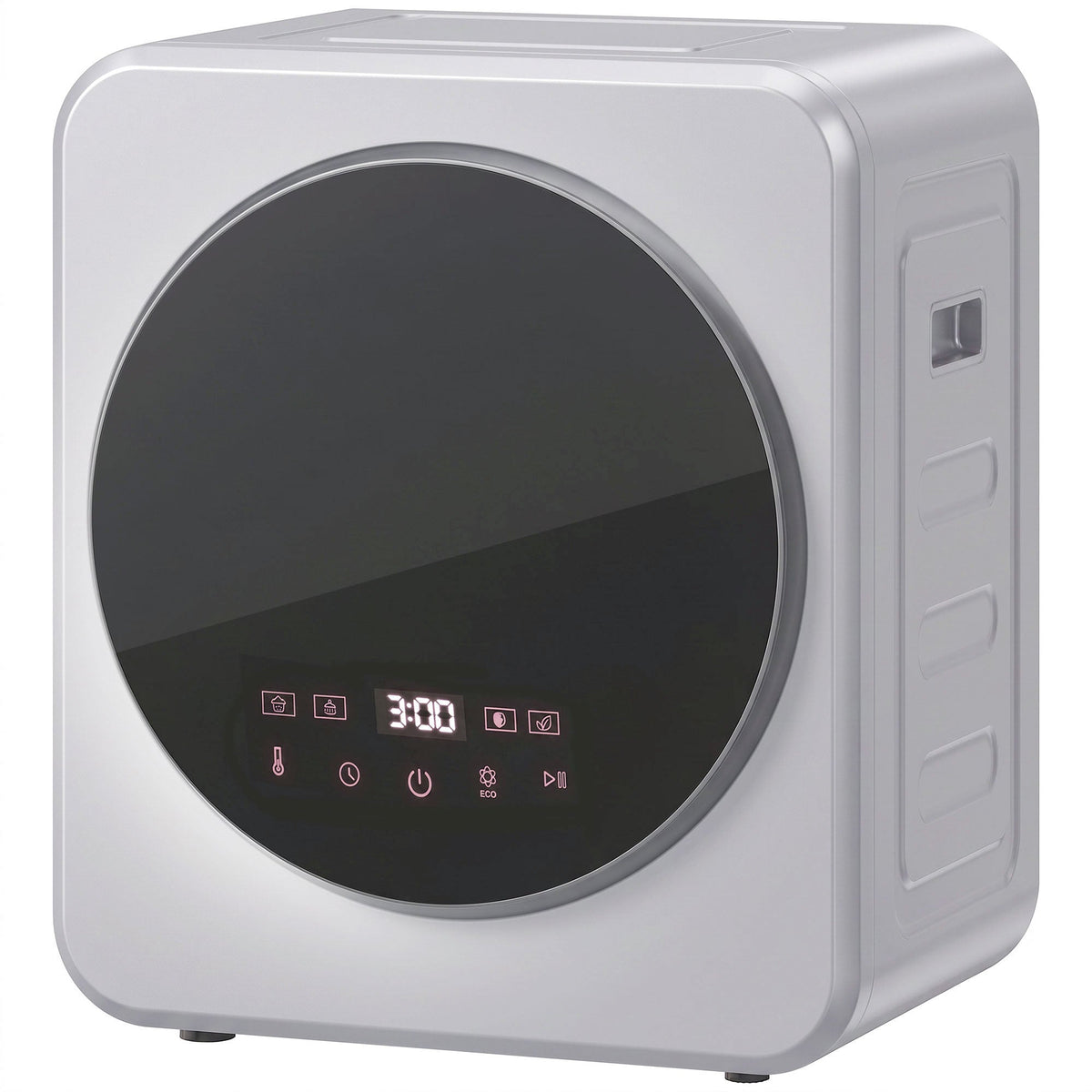 Vented Tumble Dryer, 4kg Wet Laundry/2.5kg Dry Capacity, 800W Compact Freestanding Front Tumble Dryer, Timer, Portable Small Clothes Drying Machine for Apartment, Home, Dorm, RVs, Silver