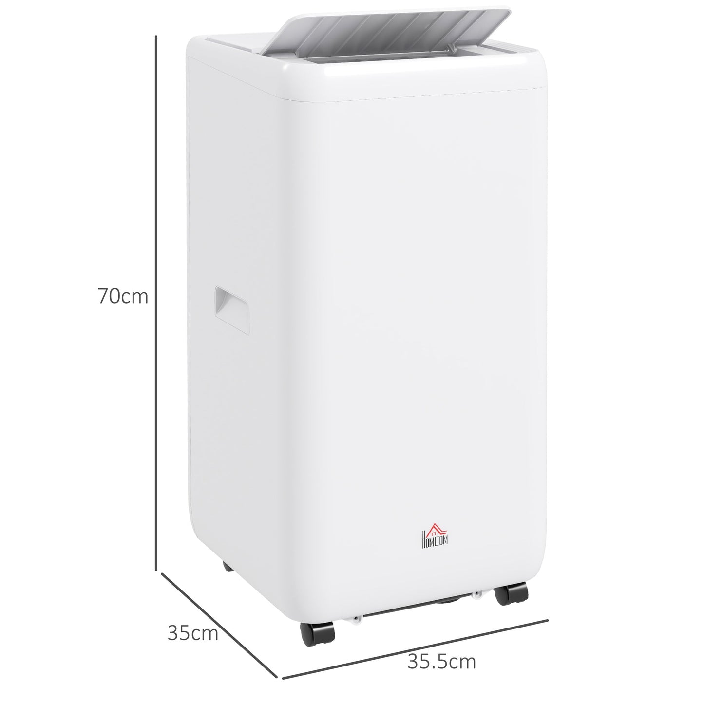 HOMCOM 12000 BTU Portable Air Conditioner, 5 in 1 Air Conditioning Unit, Dehumidifier with Remote, LED Display, 2 Speeds, 24H Timer, Child Lock, Window Venting Kit, 28m², A Energy Efficiency