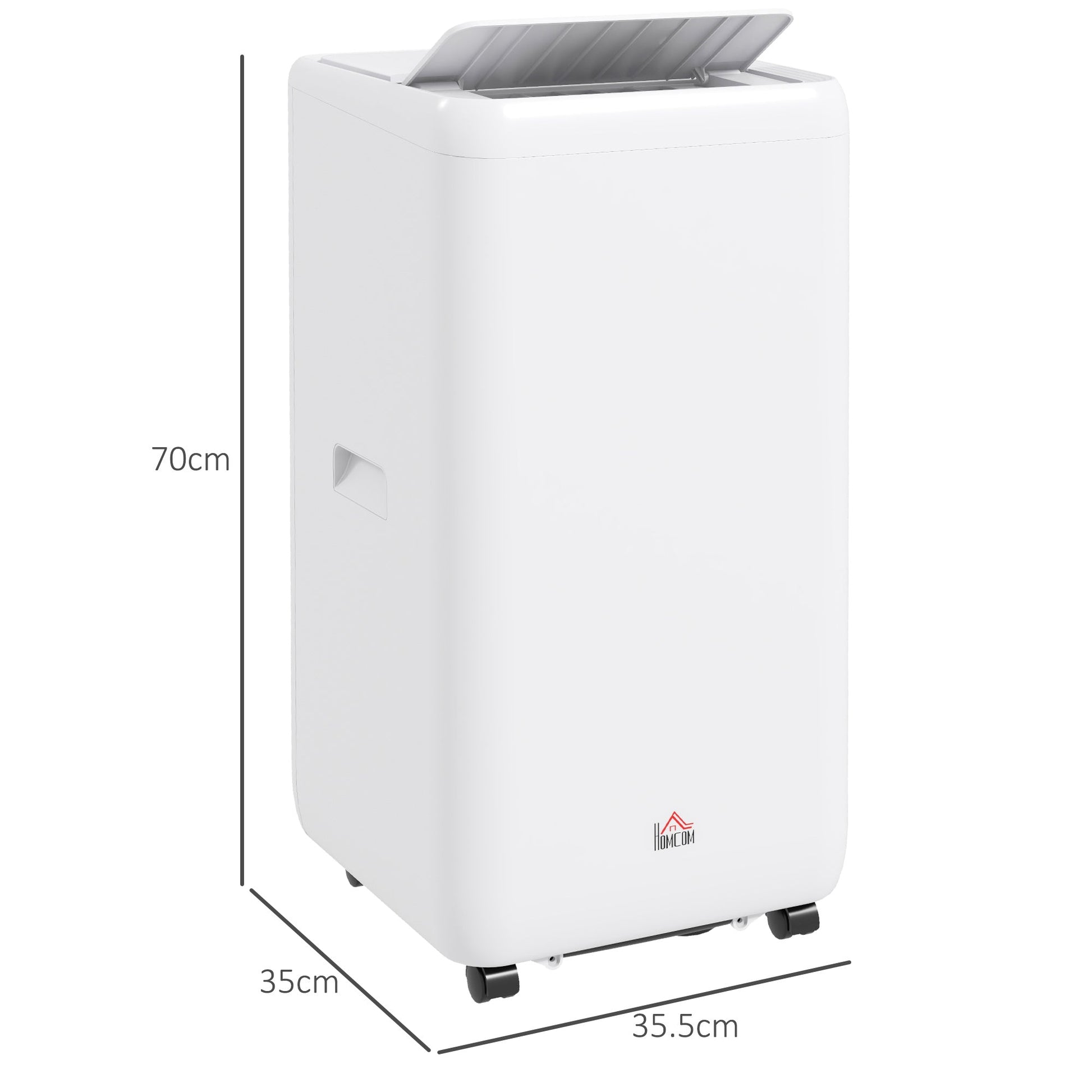HOMCOM 12000 BTU Portable Air Conditioner, 5 in 1 Air Conditioning Unit, Dehumidifier with Remote, LED Display, 2 Speeds, 24H Timer, Child Lock, Window Venting Kit, 28m², A Energy Efficiency