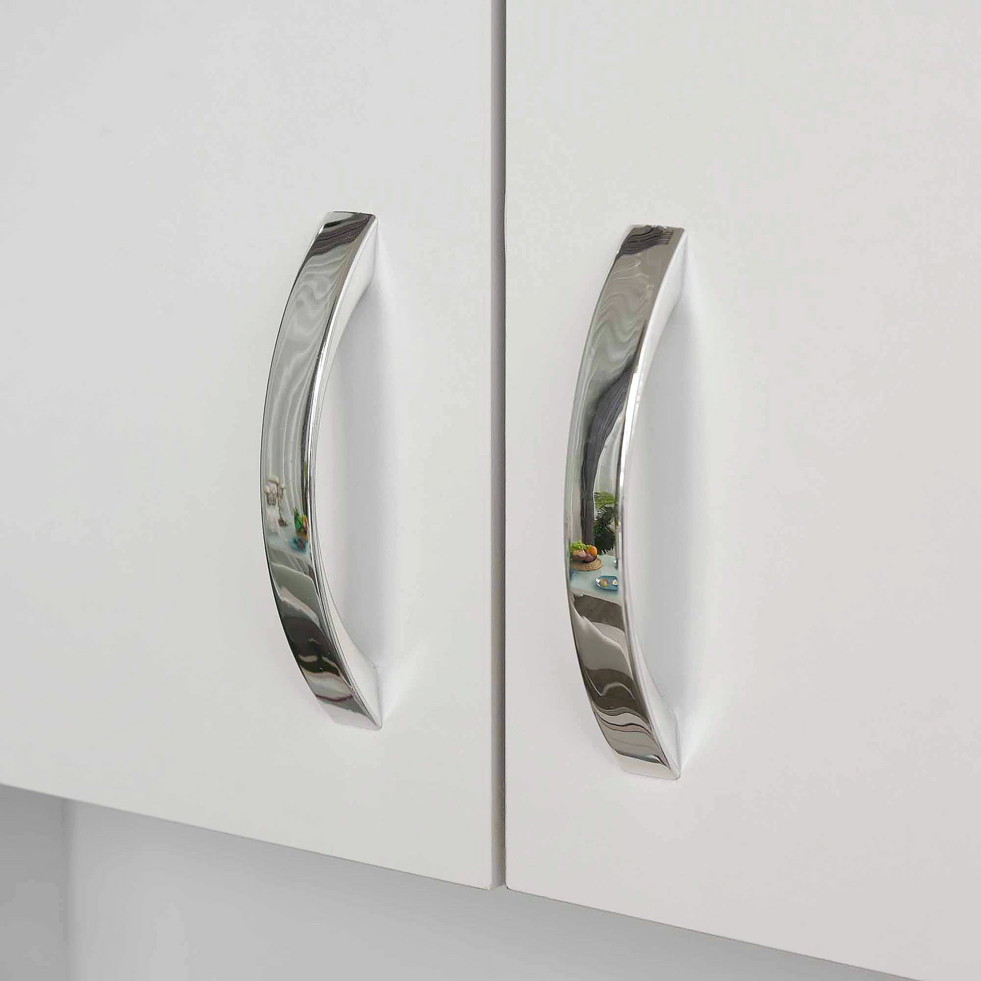 183.5cm Free standing Kitchen Cupboard, Storage Cabinet with Doors and Sheleves, 3 drawers and Open Space, Adjustable Height Storage Unit, White