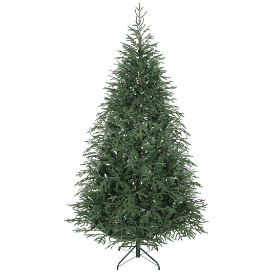 7 ft Artificial Christmas Tree with 2942 Realistic Dense Branches, Full Spruce, Hinged Xmas Tree with Metal Stand, Easy Assembly, Green