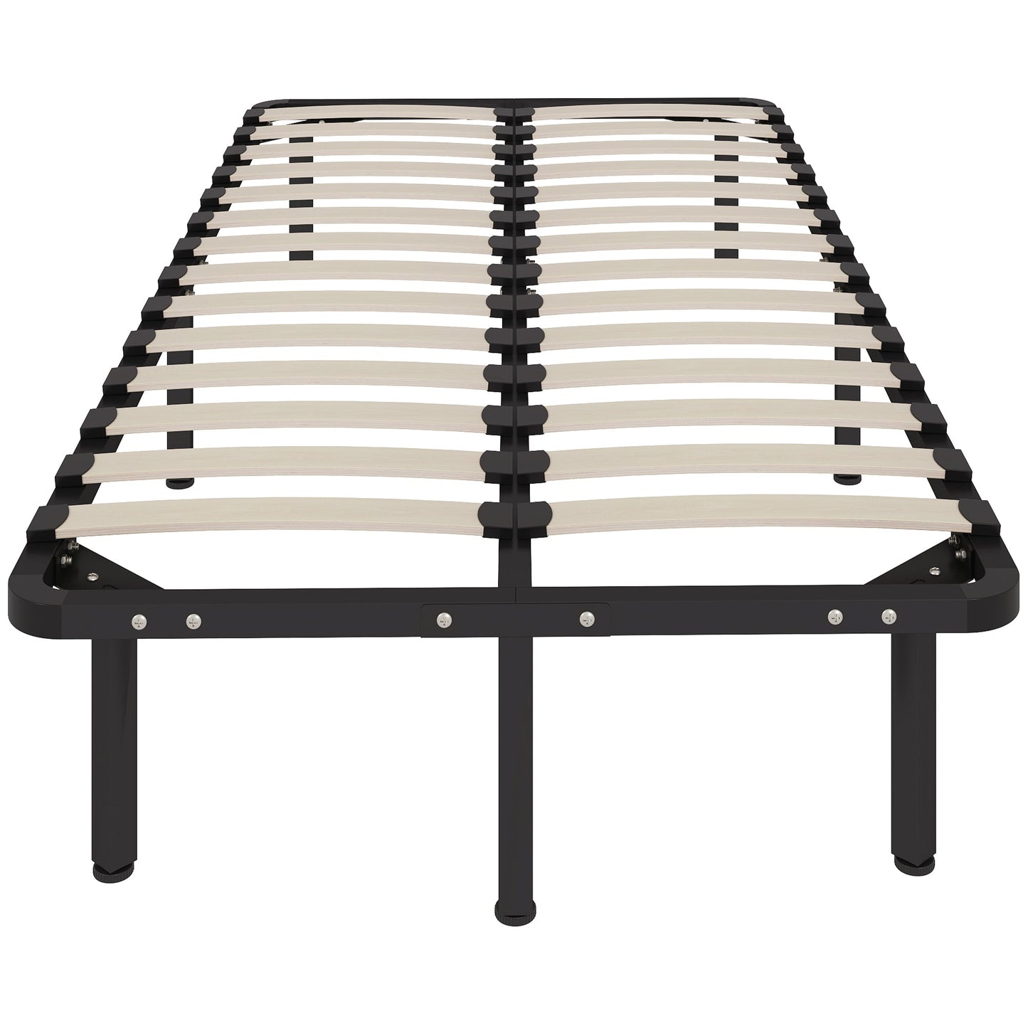 3ft Single Bed Frame, Metal Platform Bed Frame with 2 x 14 Wood Slats, No Box Spring Needed, Underbed Storage, Easy to Assemble, Black