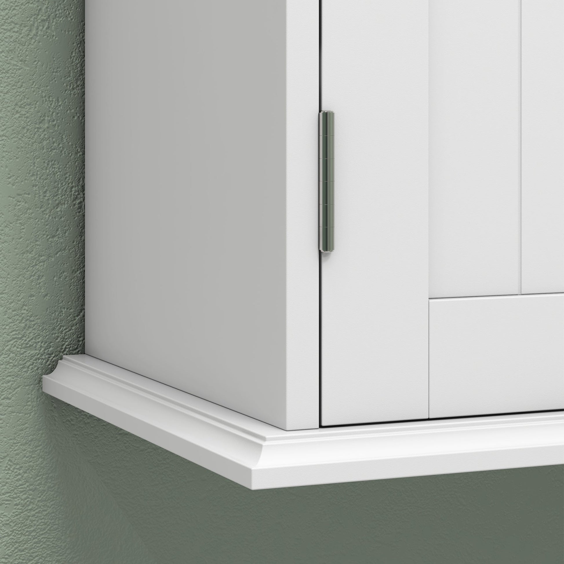 Bathroom Wall Cabinet, 3-Tier Wall-Mounted Bathroom Storage Cabinet with Adjustable Shelf, 2 Doors, Space Saver Medicine Cupboard, 53 x 22 x 61 cm, White