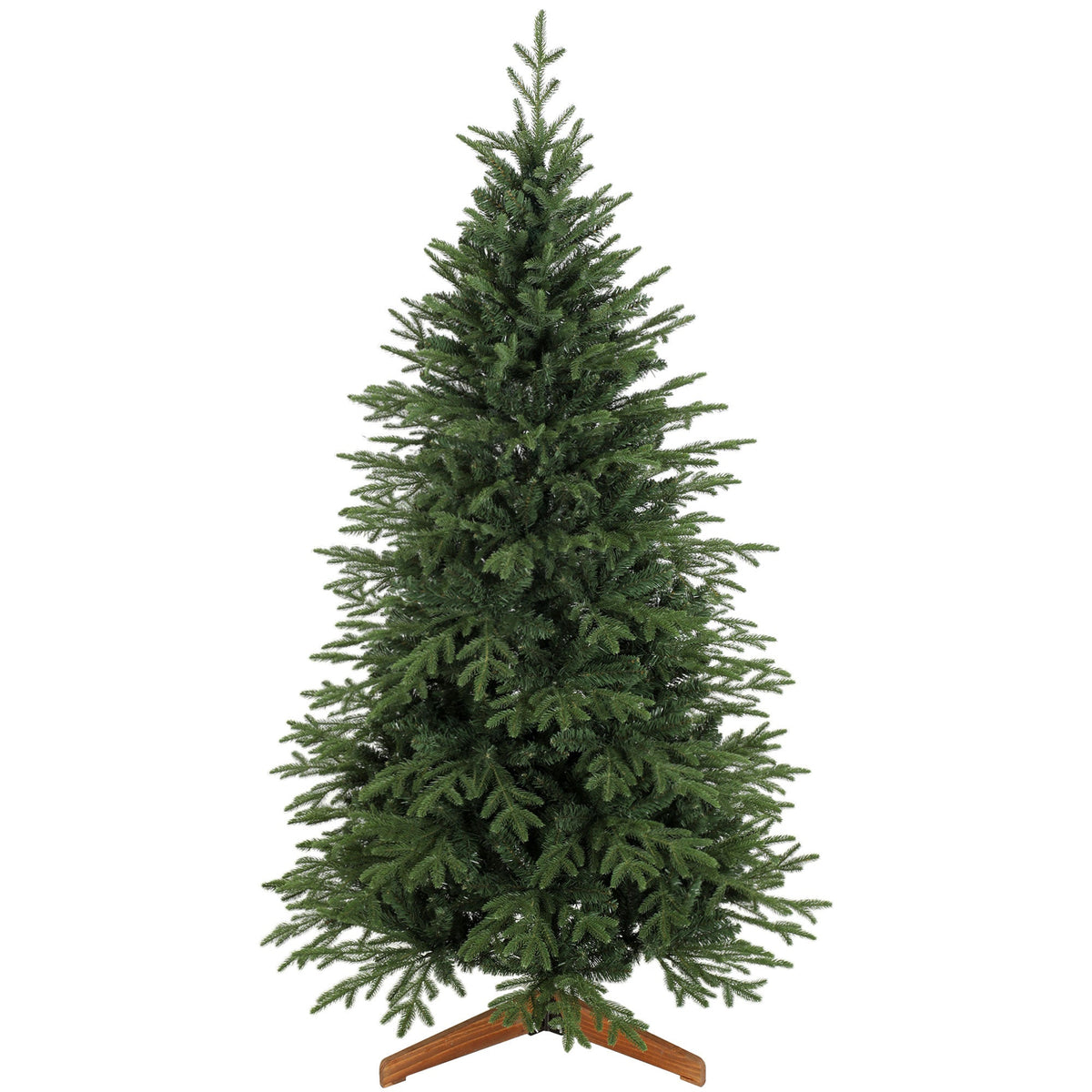 6ft Artificial Christmas Tree, Full Hinged Xmas Tree with 2081 PE & PVC Tips, Solid Pine Wood Stand for Home Office Holiday Decoration, Green