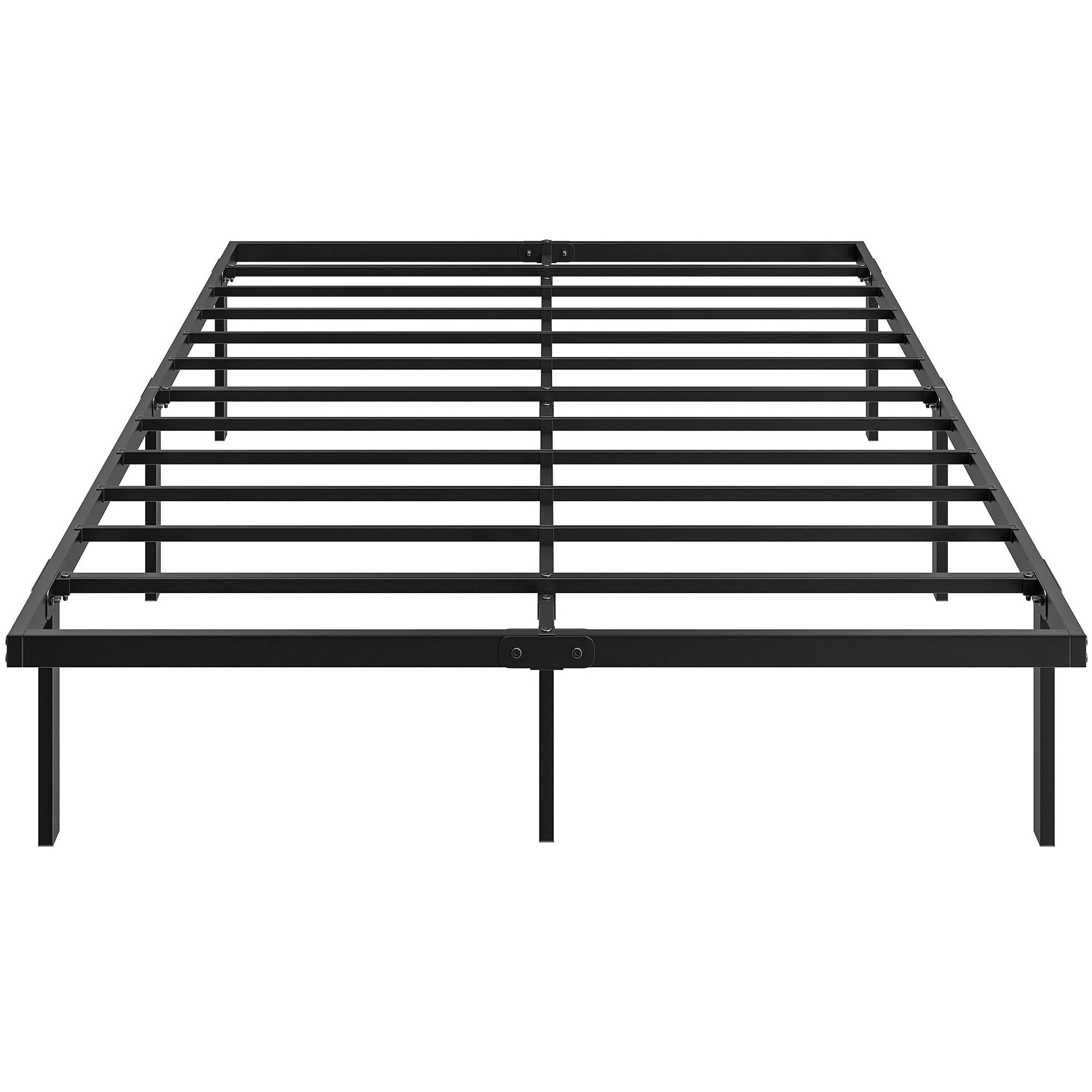 5ft King Bed Frame with Underbed Storage, 35.5 cm Height, Metal Platform Bed Frame with Steel Slat Support, Noise-Free, No Box Spring Needed, Easy Assembly, Black