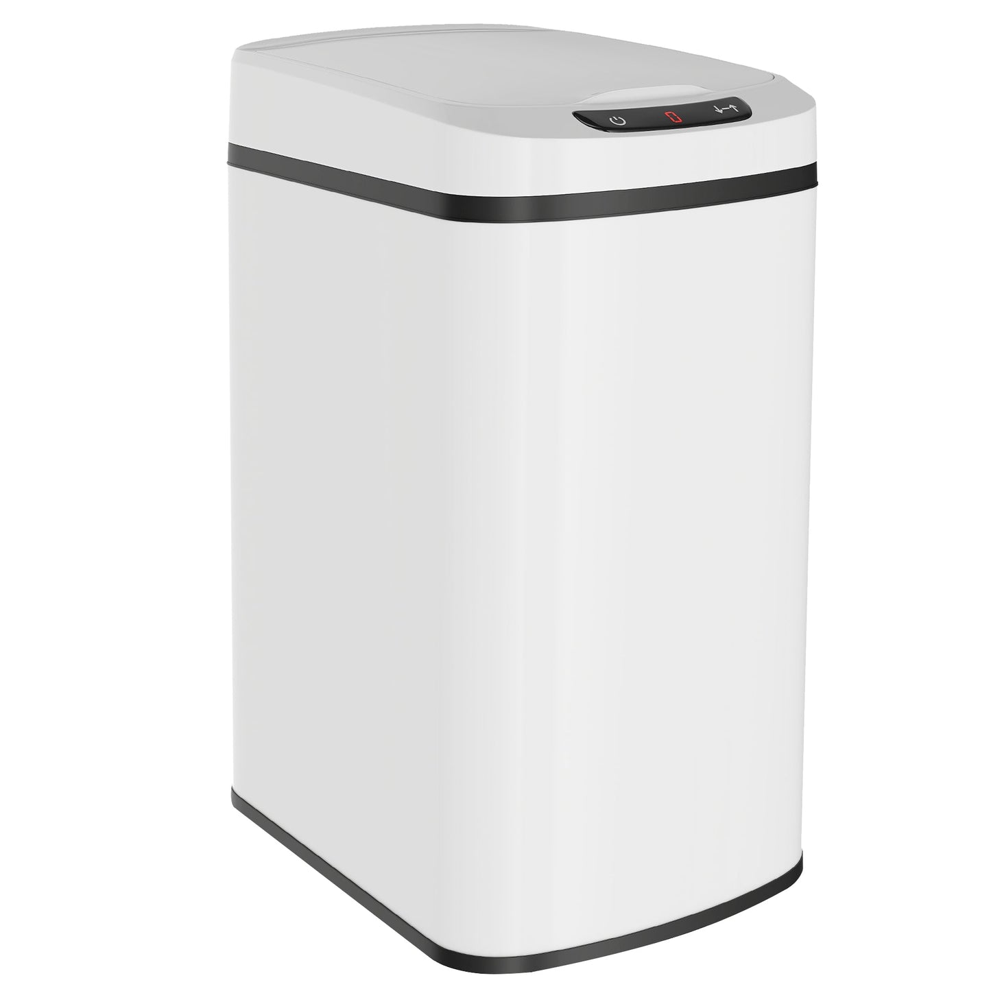 12L Sensor Bin, Automatic Touchless Motion Sensor Kitchen Bin, Compact Trash Can with Fingerprint Resistant Stainless Steel for Hygienic Gyms, Home Office Use, White