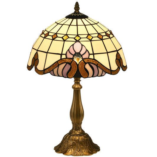 Tiffany Stained Glass Table Lamp, Handmade Antique Bedside Lamp, Decorative Night Light for Bedroom, Living room, Home, Nightstand