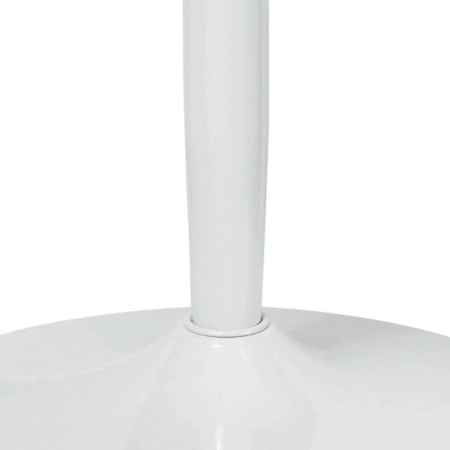 HOMCOM Round Dining Table, Modern Kitchen Table with Steel Base, Non-slip Foot Pad for Living Room, Dining Room, White